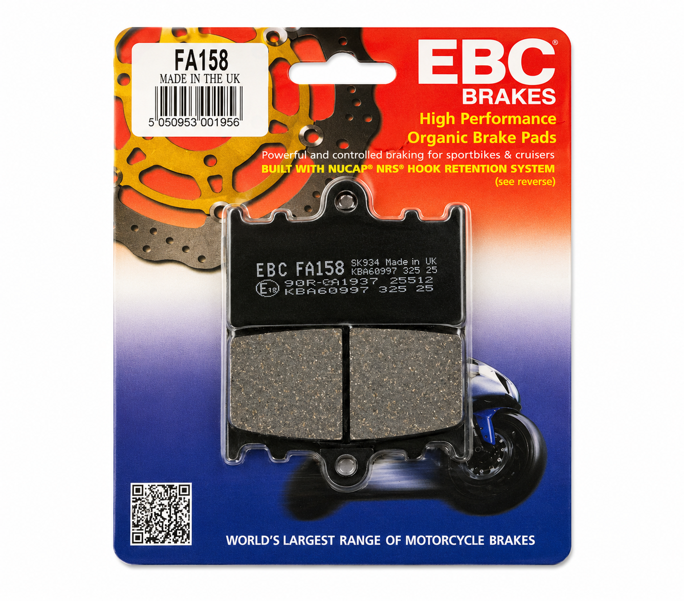 BRAKE PADS DISC EBC FA158 image 1