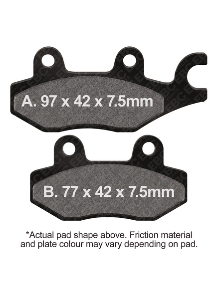 BRAKE PADS STD EBC FA165TT thumbnail 2