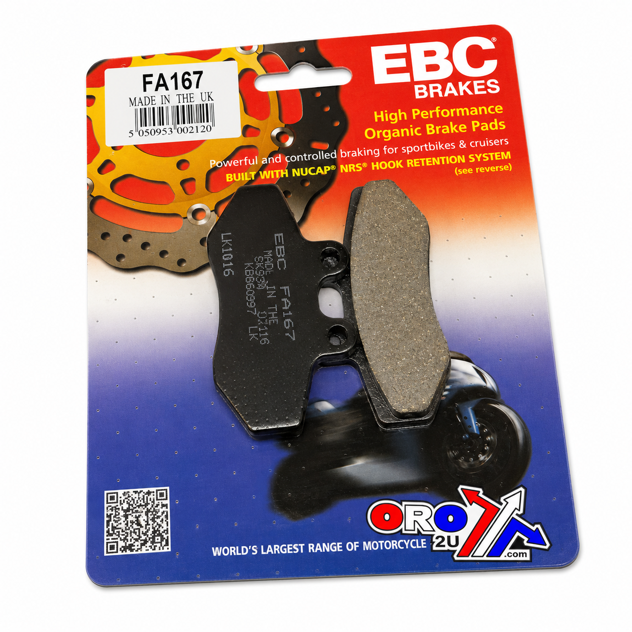 BRAKE PADS ORGANIC EBC FA167 image 1