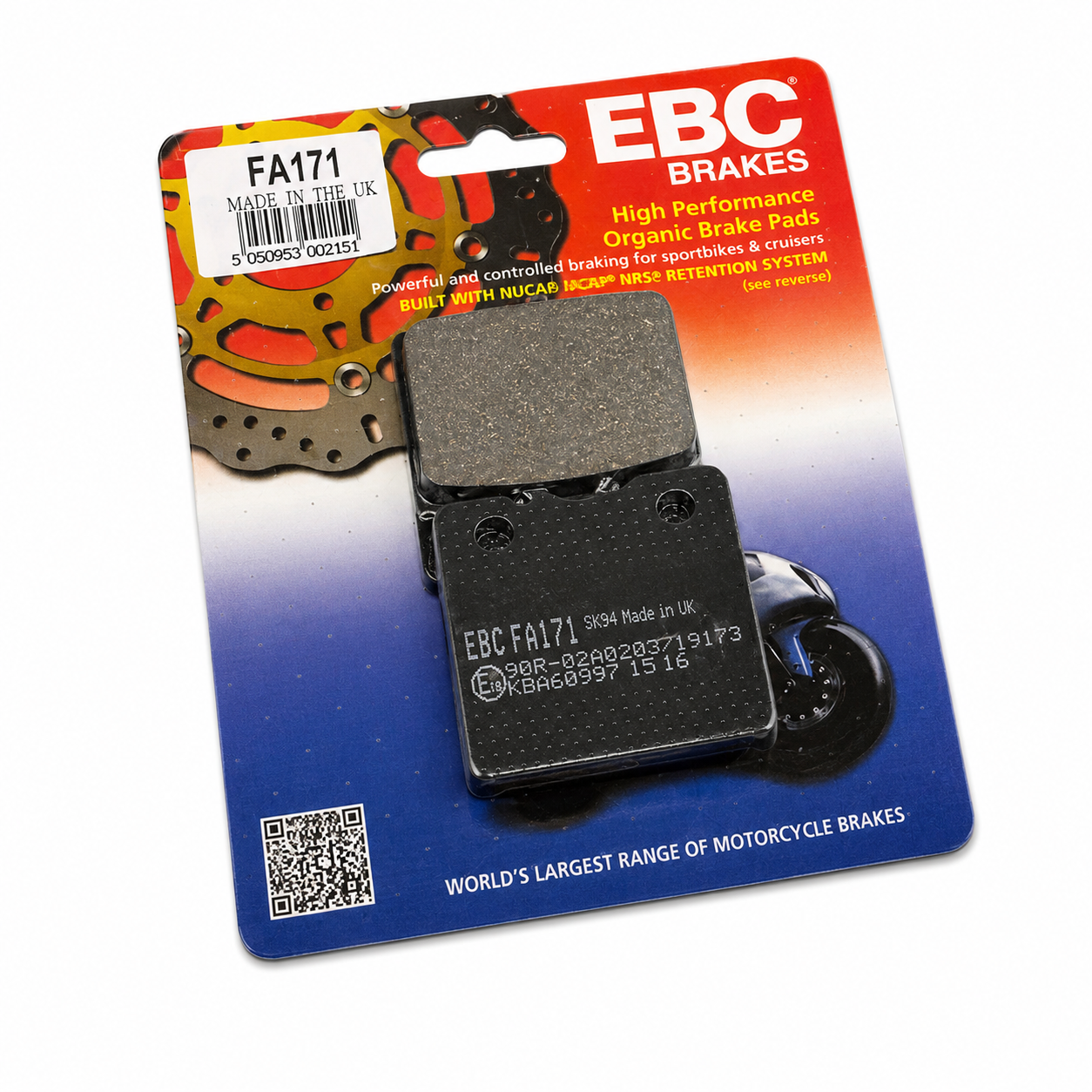 BRAKE PADS DISC FRONT EBC FA171 image 1