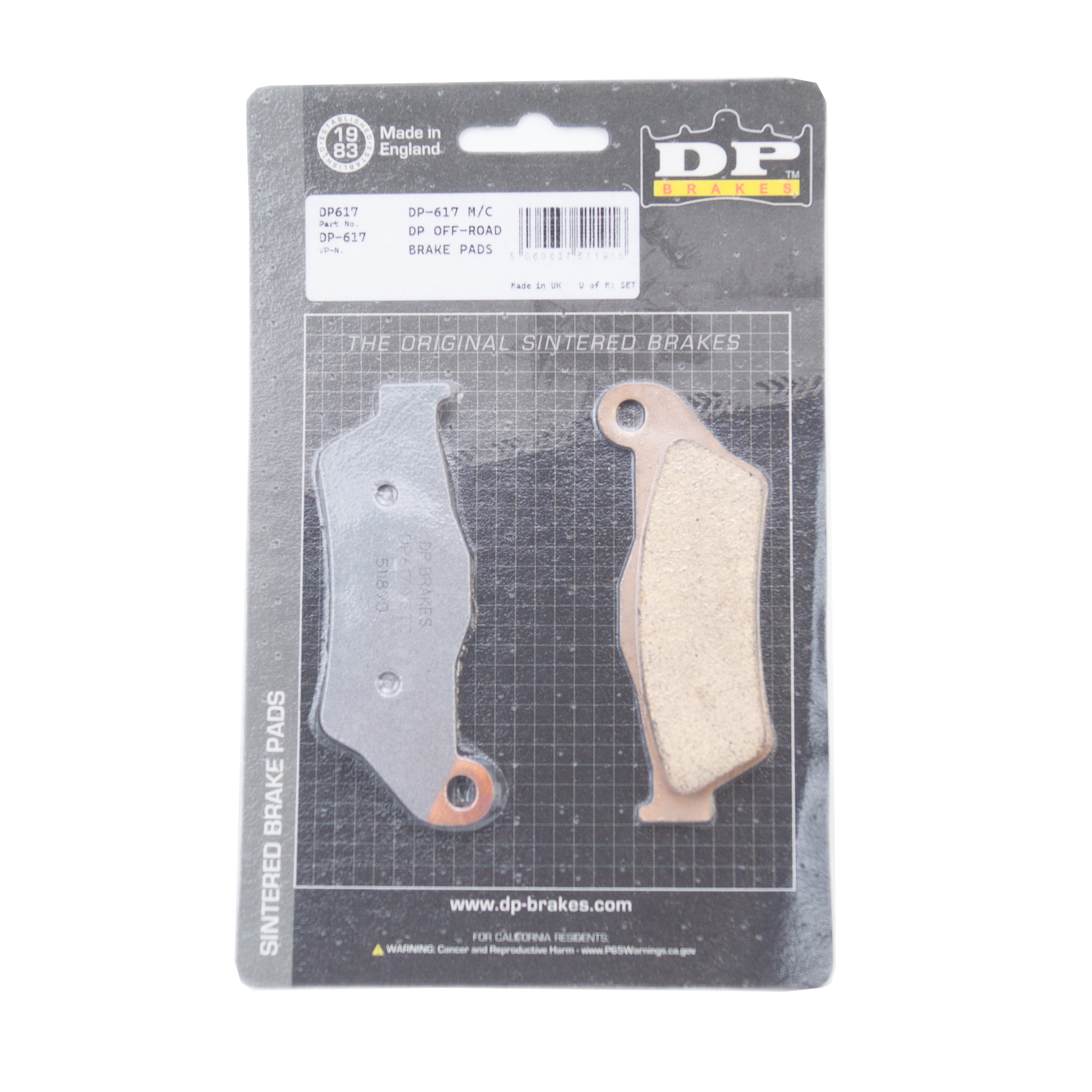 BRAKE PADS SINTERED DP BRAKES, DP617 Premium image 1