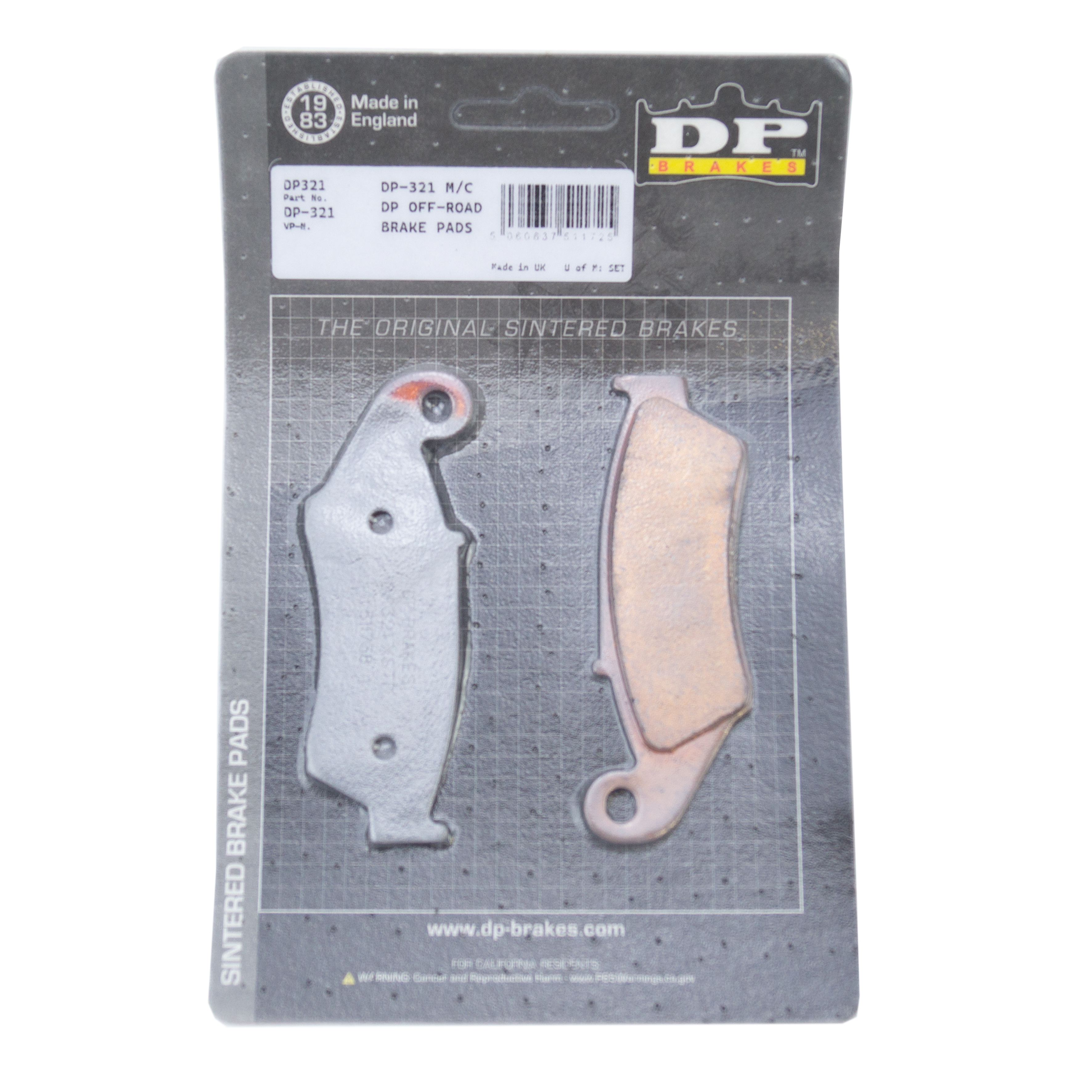 BRAKE PADS SINTERED DP BRAKES, DP321 Premium image 1