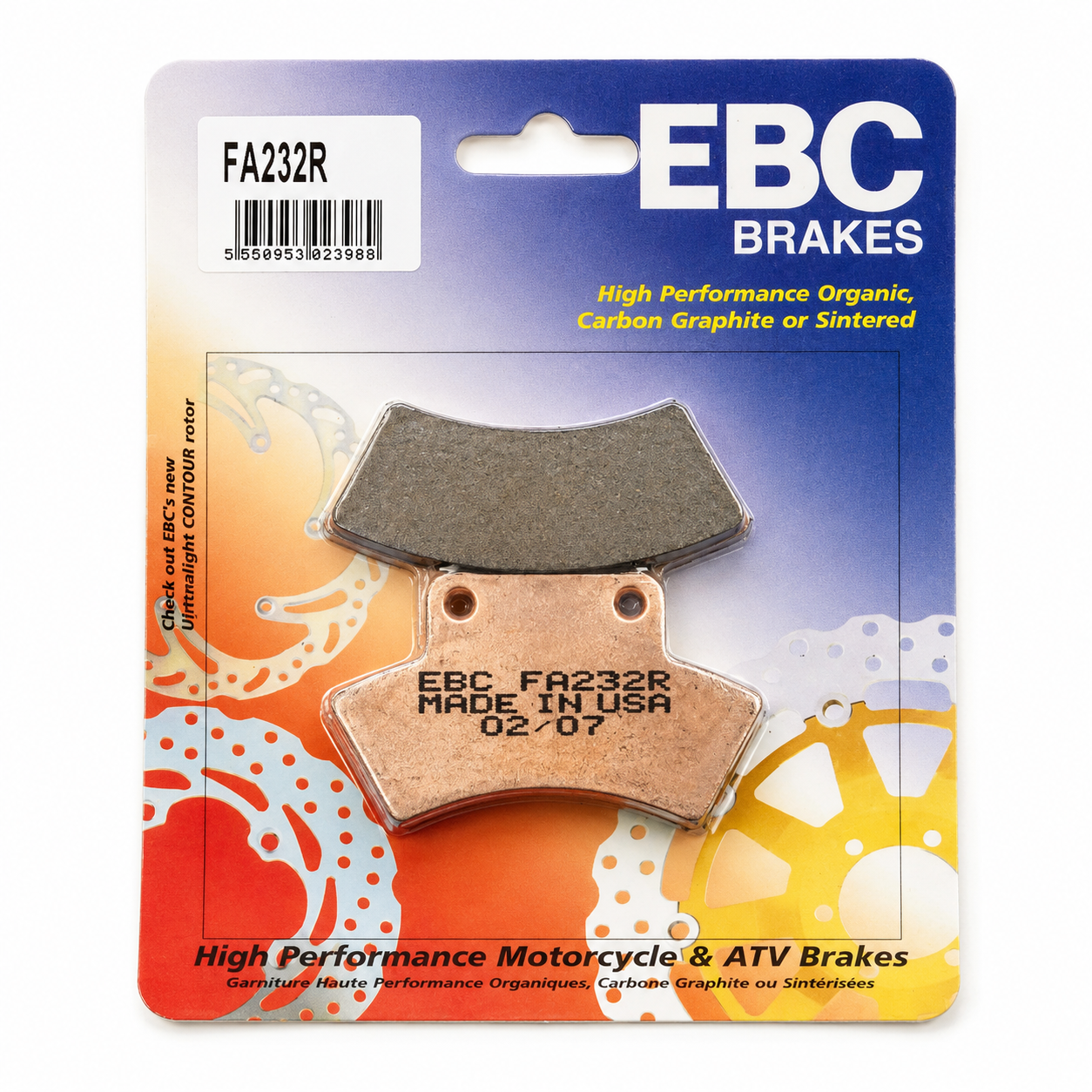 BRAKE PADS SINTERED EBC FA232R image 1