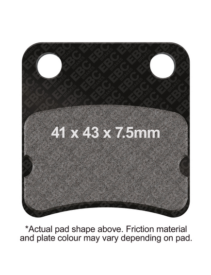 BRAKE PADS STD SCOOTER ORGANIC EBC SFA257 thumbnail 2