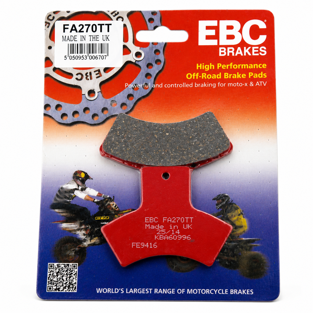 BRAKE PADS STD SEMI-METAL EBC FA270TT image 1