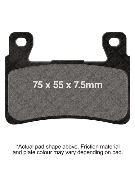 BRAKE PADS SINTERED METAL EBC FA296HH thumbnail 2