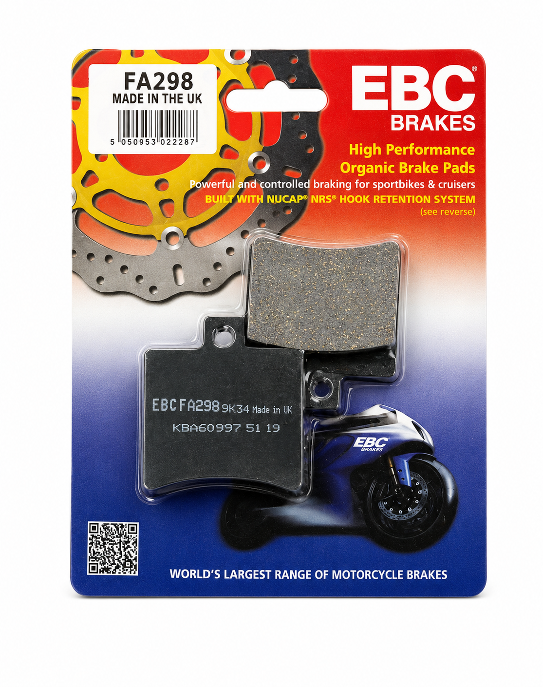 BRAKE PADS STD EBC FA298 image 1