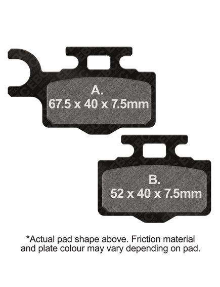 BRAKE PADS STD KAWASAKI SUZUKI EBC FA302TT thumbnail 2