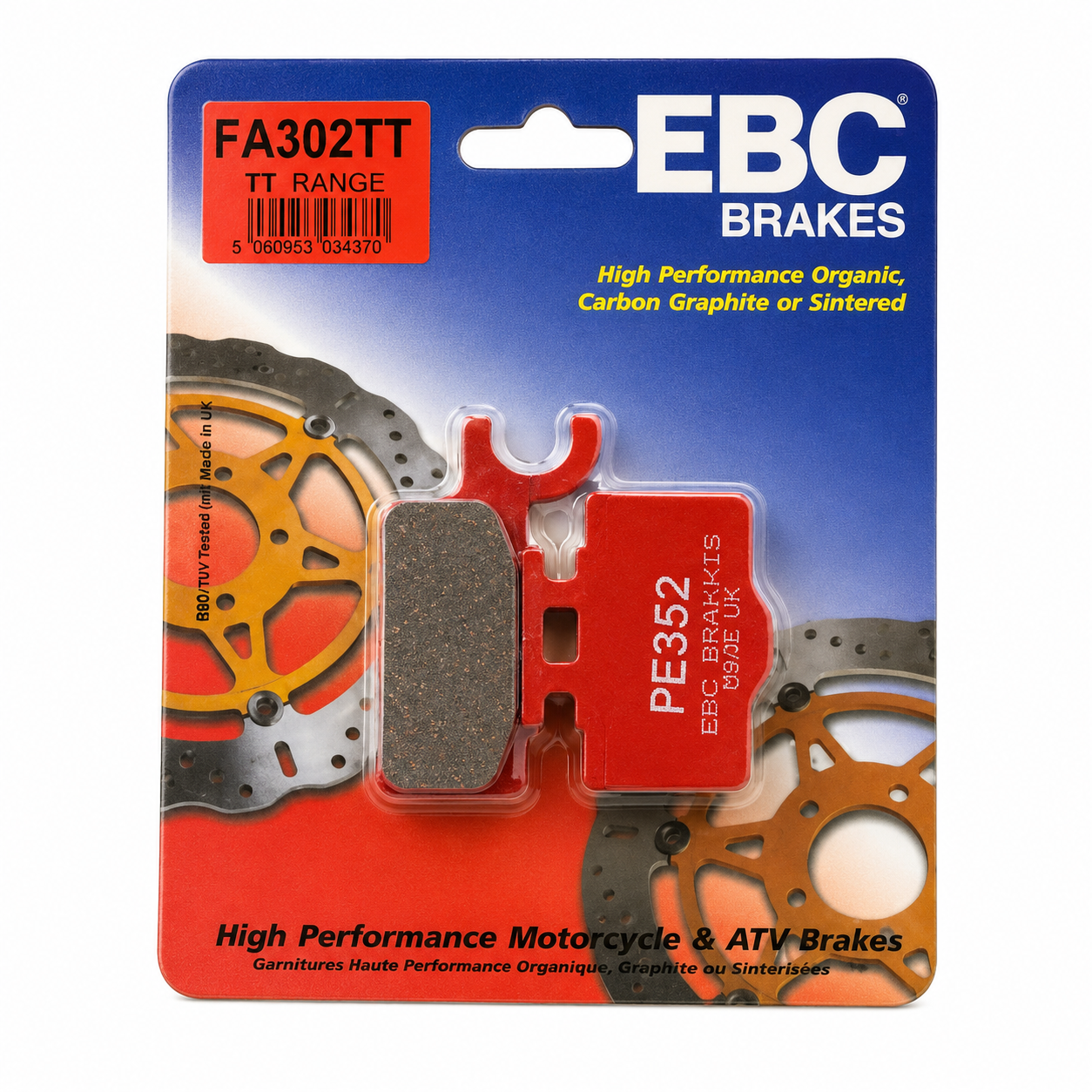 BRAKE PADS STD KAWASAKI SUZUKI EBC FA302TT image 1