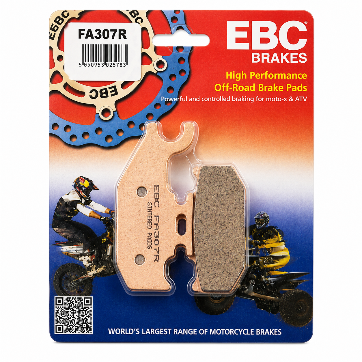 BRAKE PADS SINTERED EBC FA307R image 1