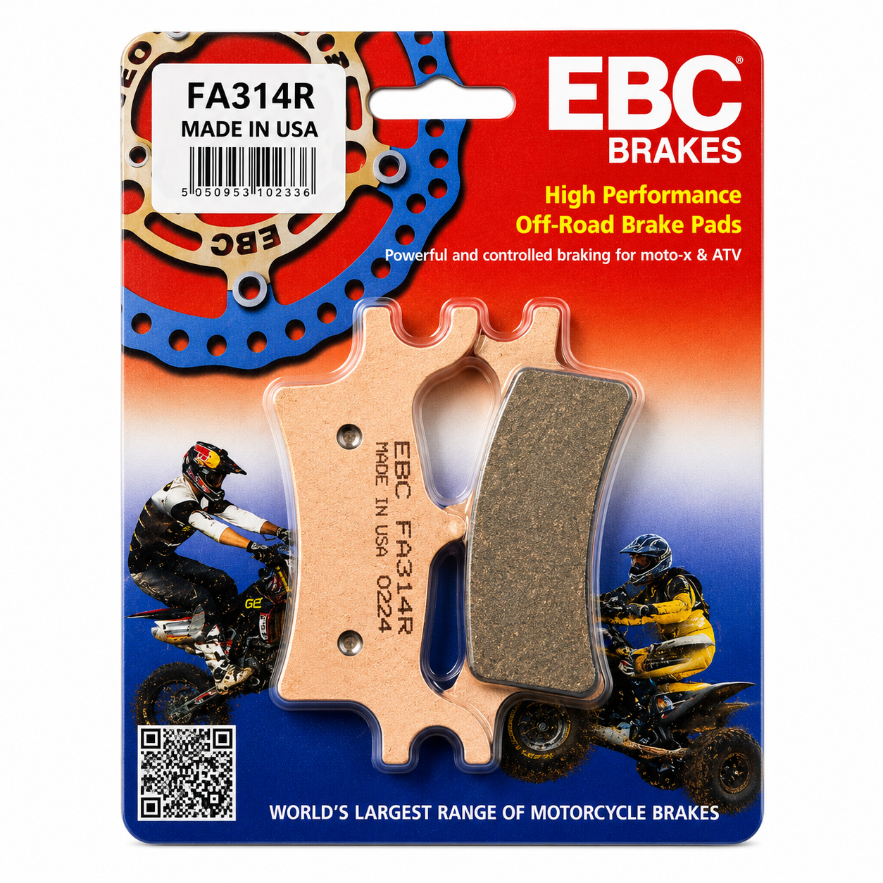 BRAKE PADS SINTERED METAL POLARIS EBC FA314R image 1