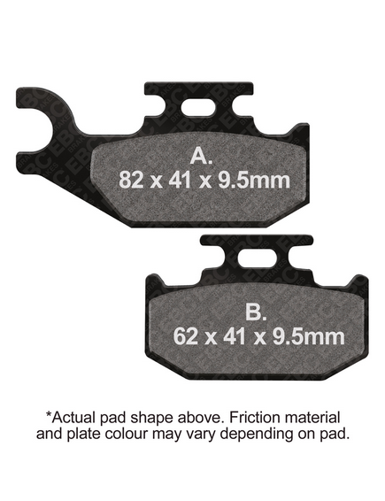 BRAKE PADS SINTERED METAL BOMBARDIER CAN-AM EBC FA317R thumbnail 2