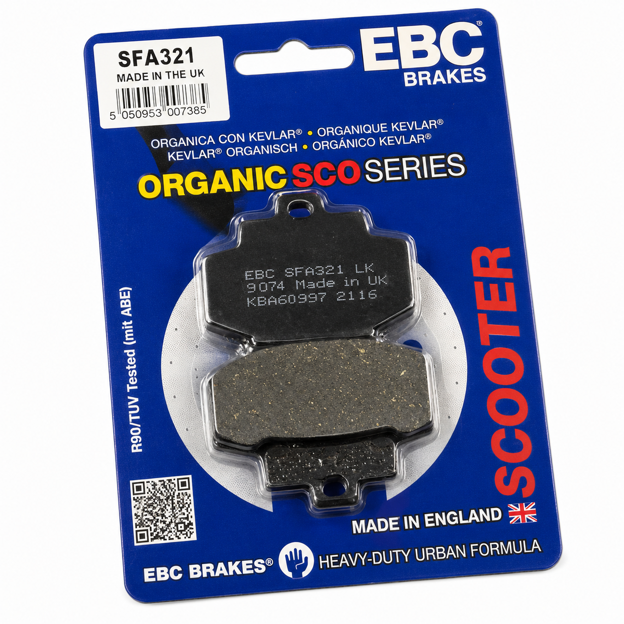 BRAKE PADS STD SCOOTER ORGANIC EBC SFA321