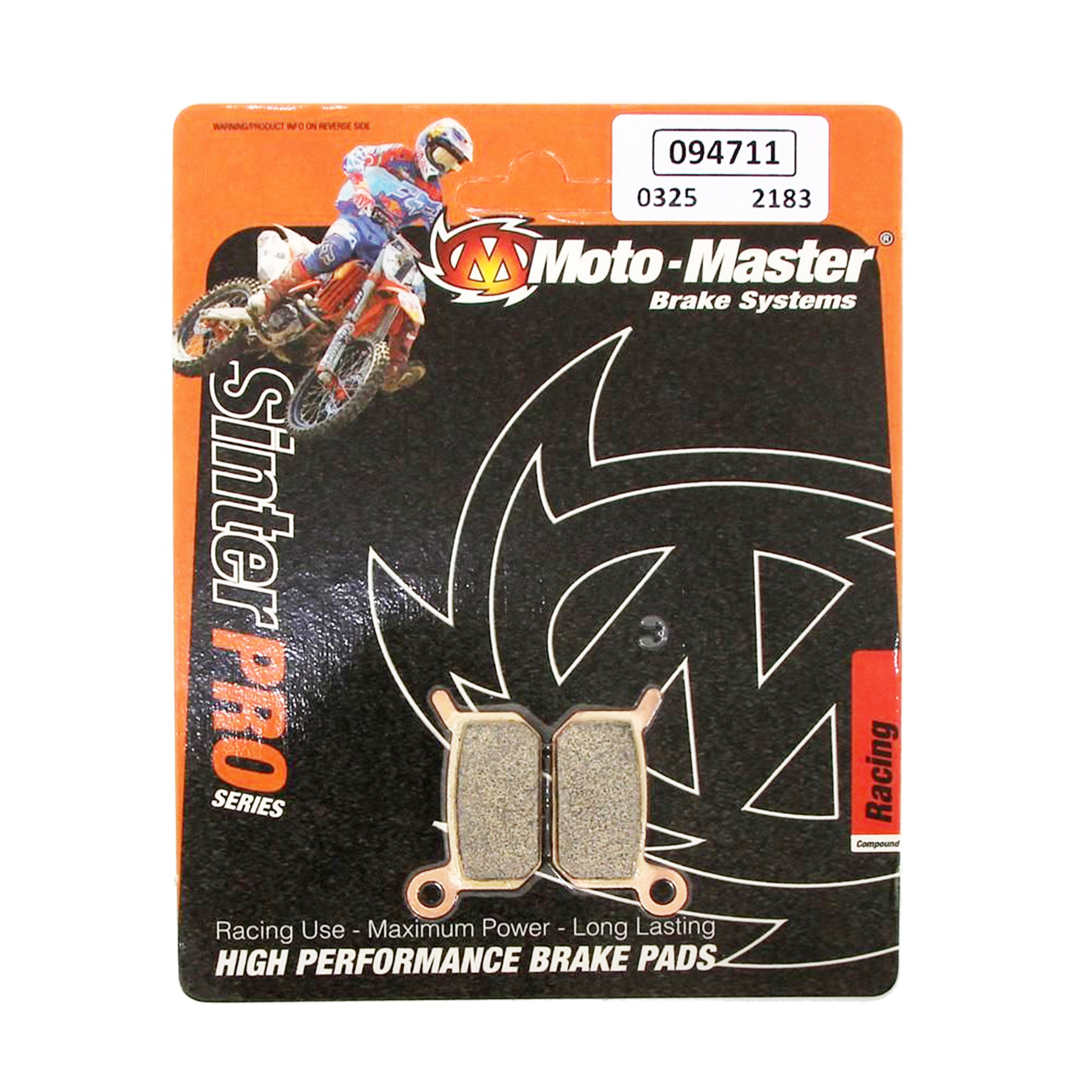 BRAKE PADS STD MOTO-MASTER, SEMI-METALLIC STD 094711 image 1