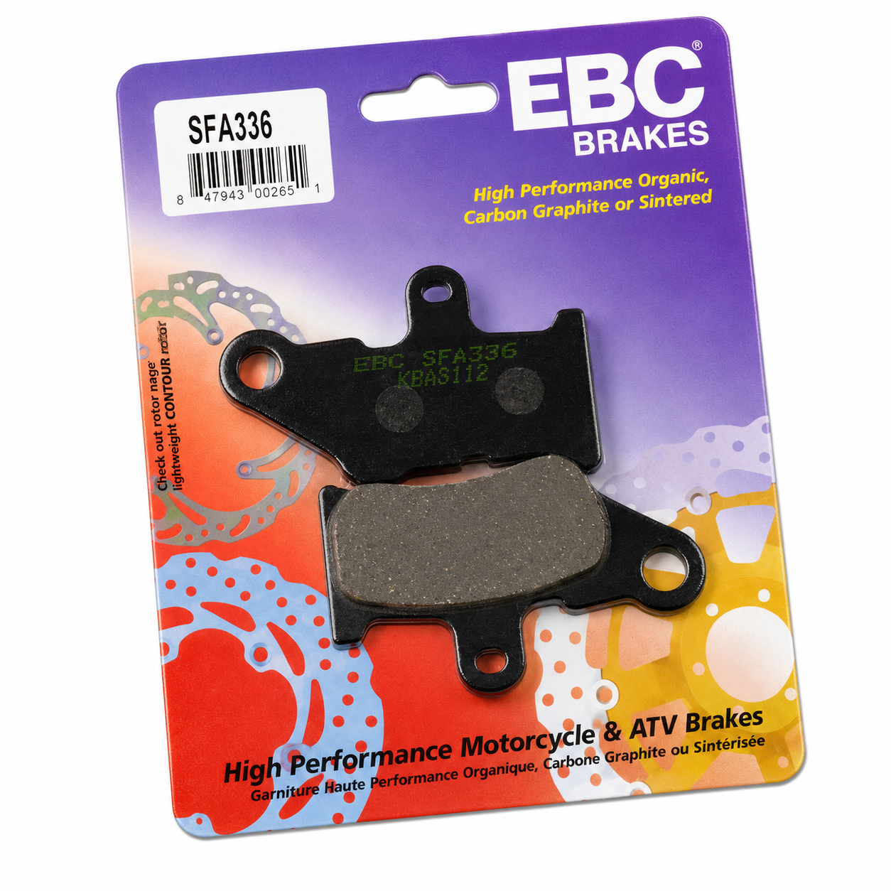BRAKE PADS STD SCOOTER ORGANIC EBC SFA336 image 1