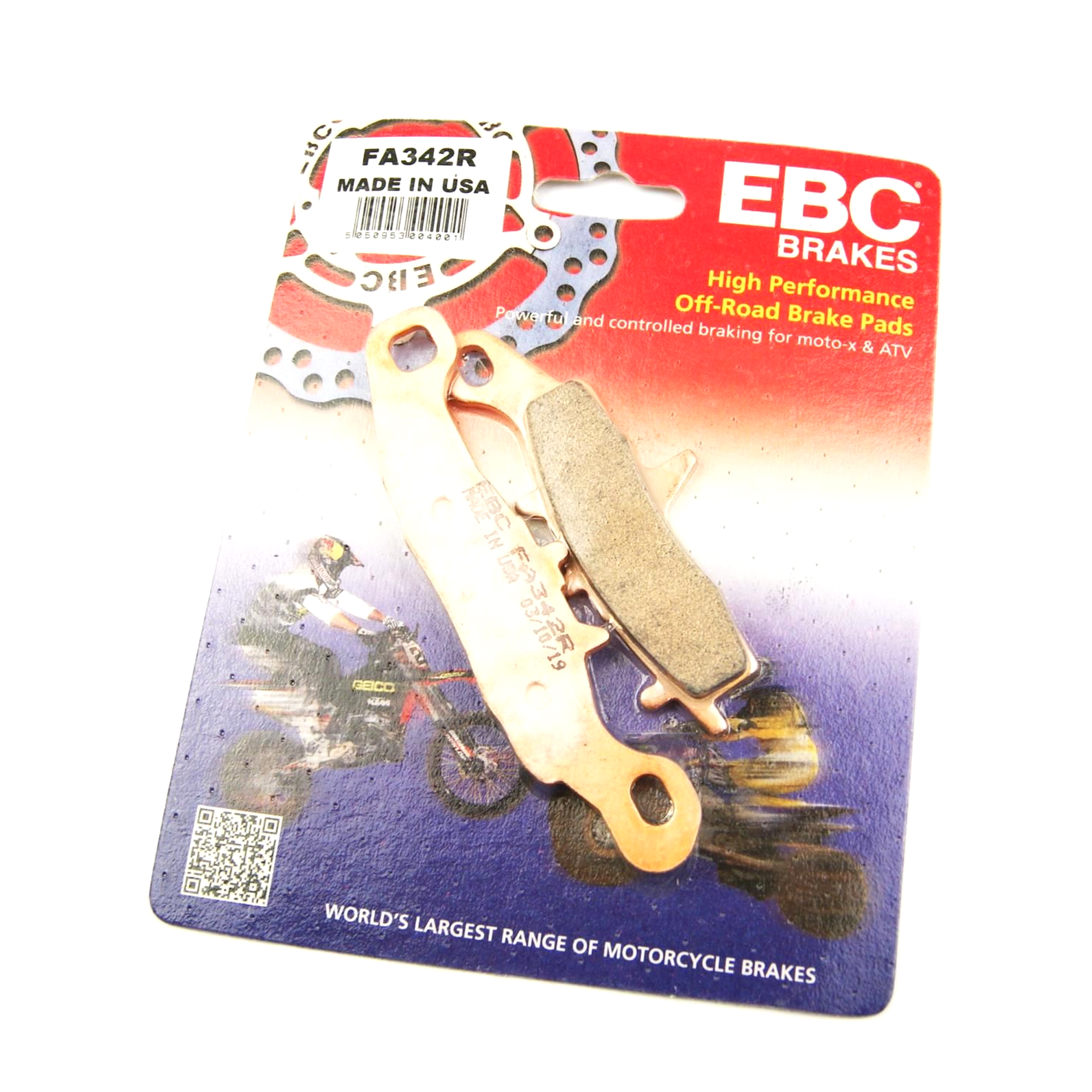 BRAKE PADS SINTERED EBC FA342R image 1
