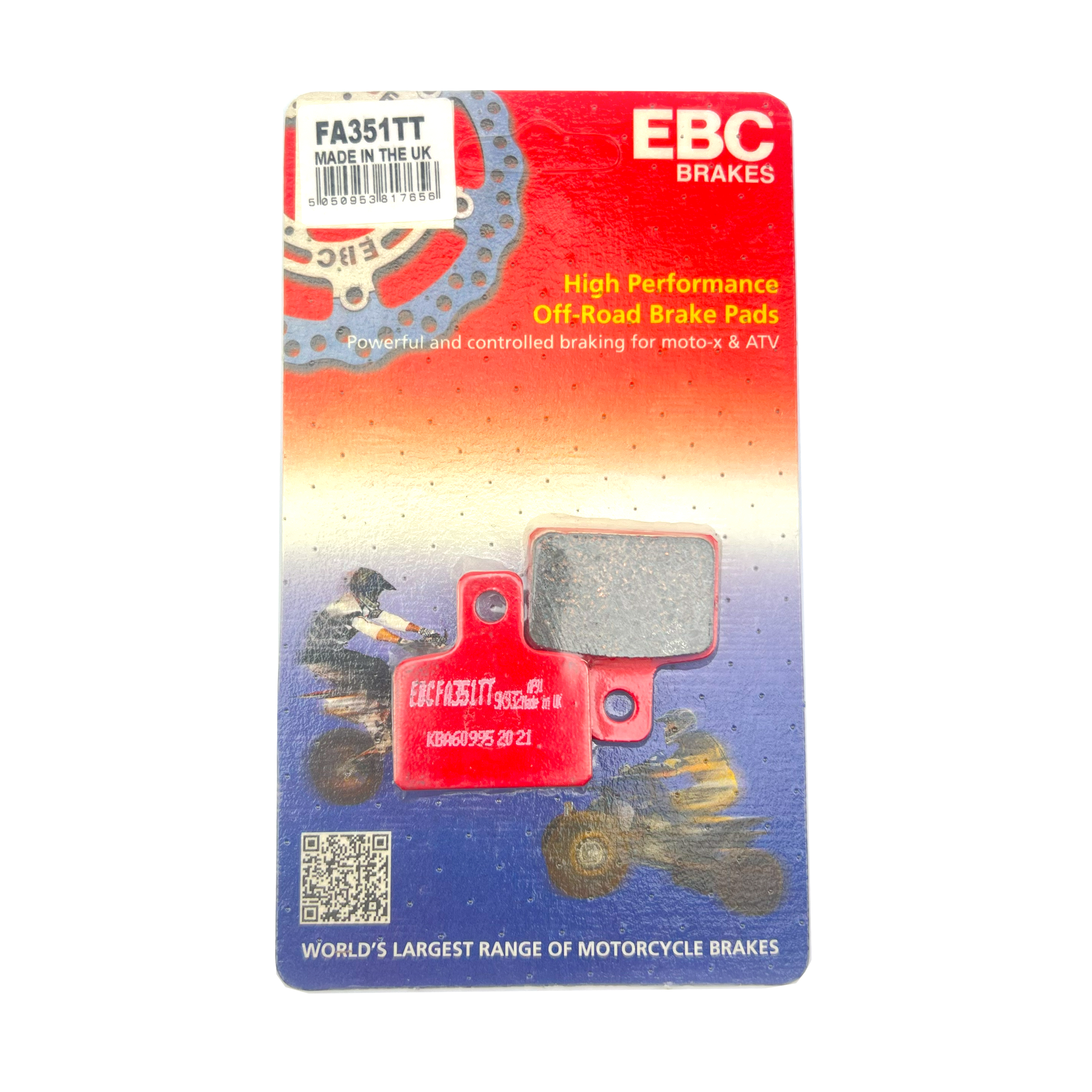BRAKE PADS STD FA351 EBC, FA351TT, 39-351 image 1