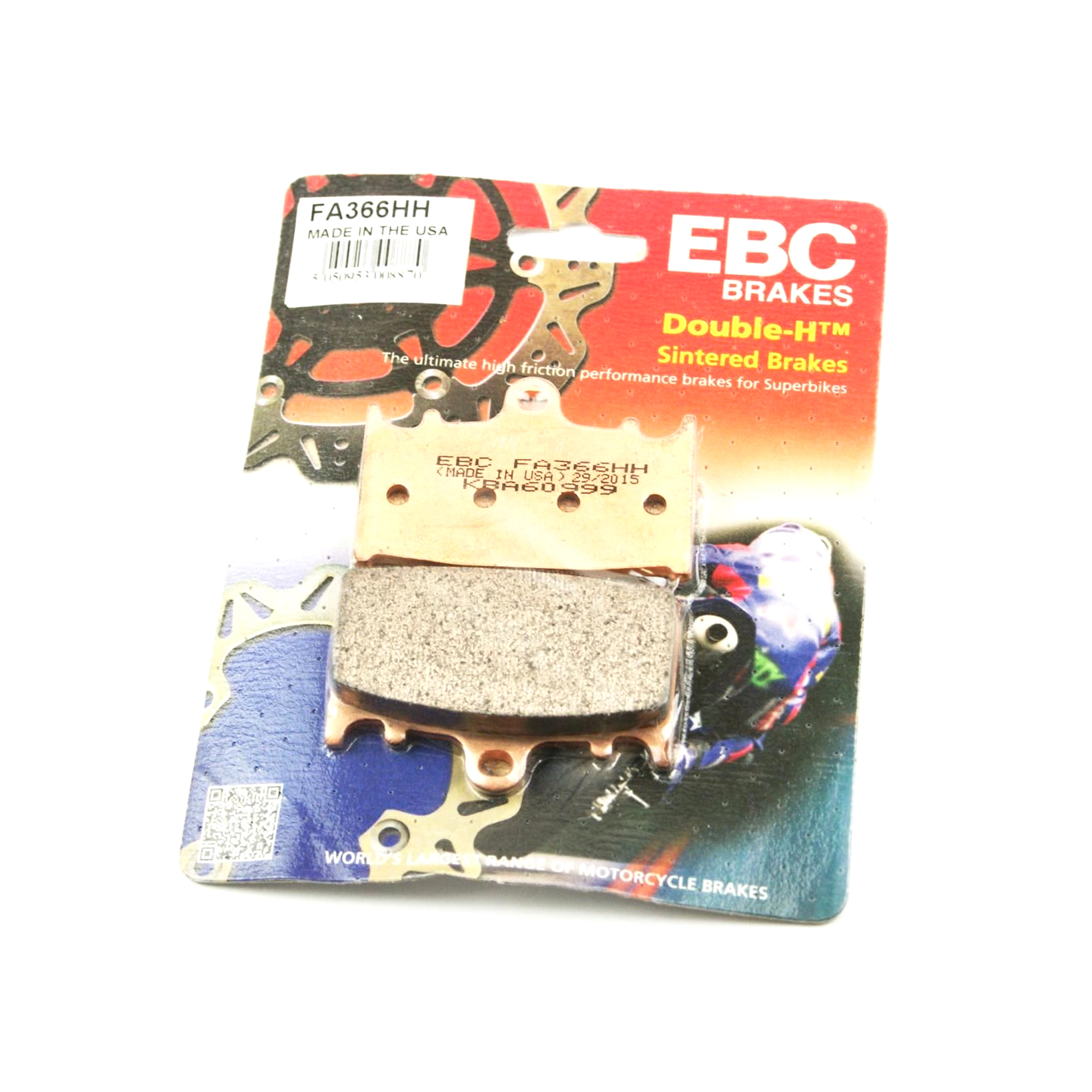 BRAKE PADS DISC SUZ SINTERED, EBC FA366HH image 1