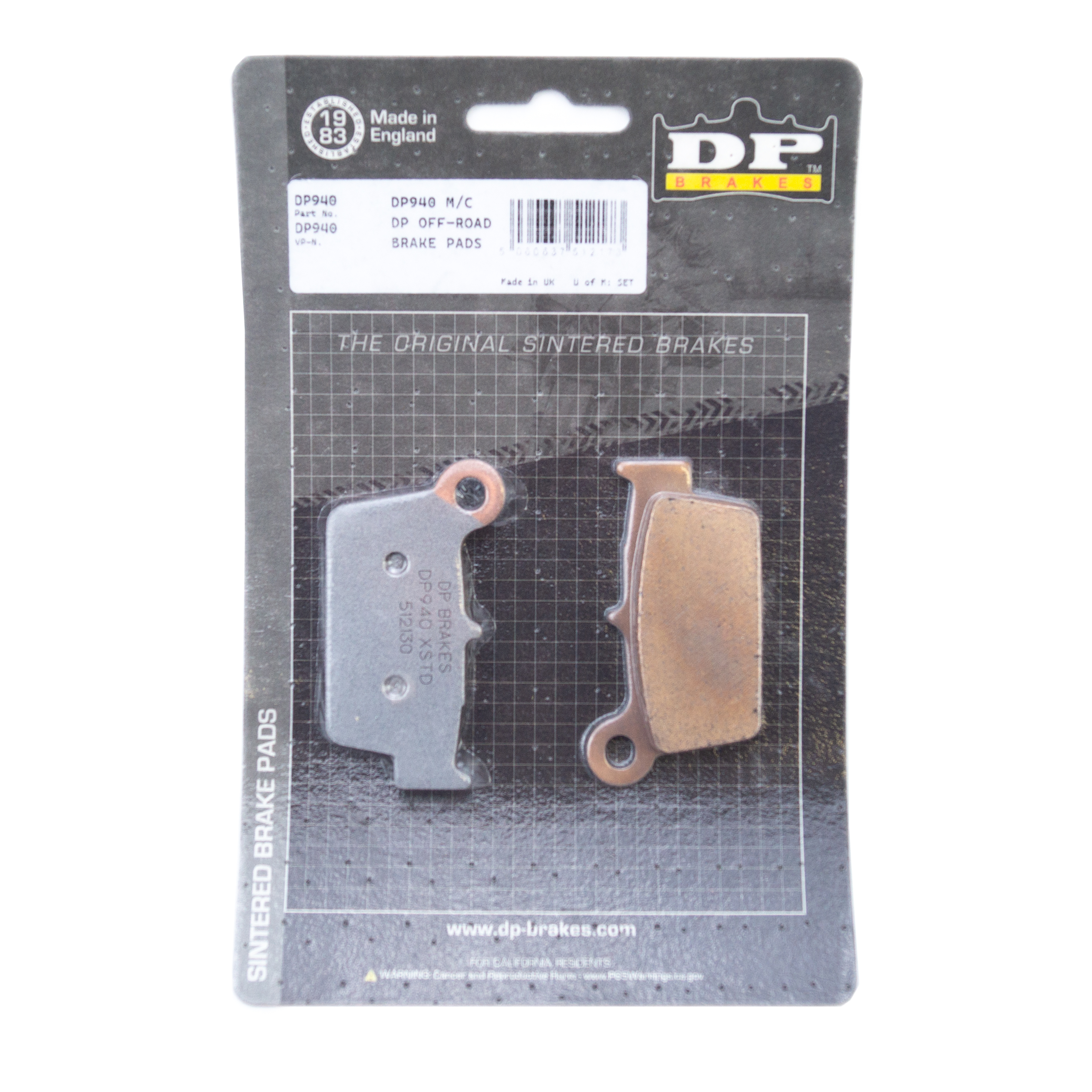 BRAKE PADS SINTERED DP BRAKES, DP940 Premium image 1