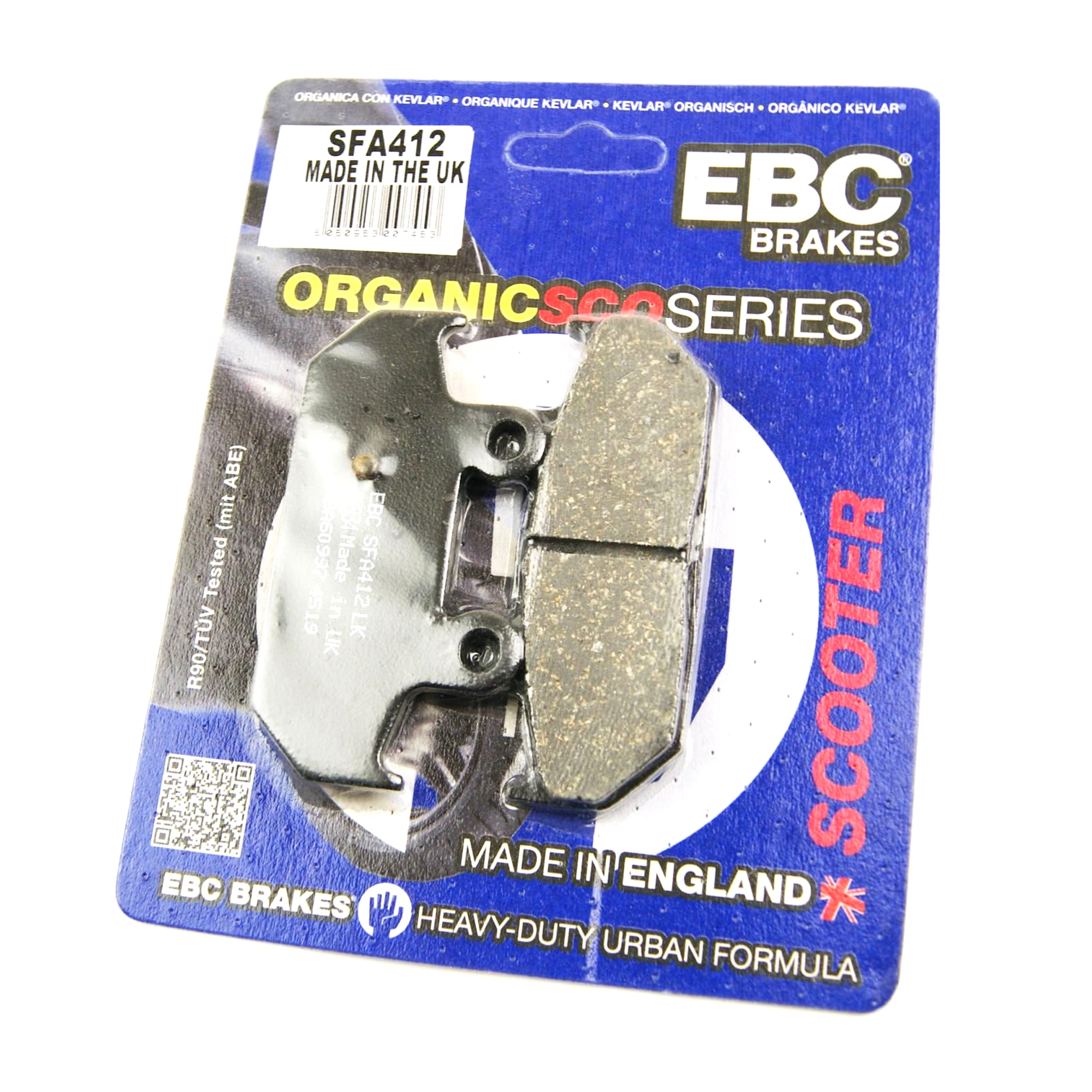 BRAKE PADS STD SCOOTER ORGANIC, EBC SFA412 image 1