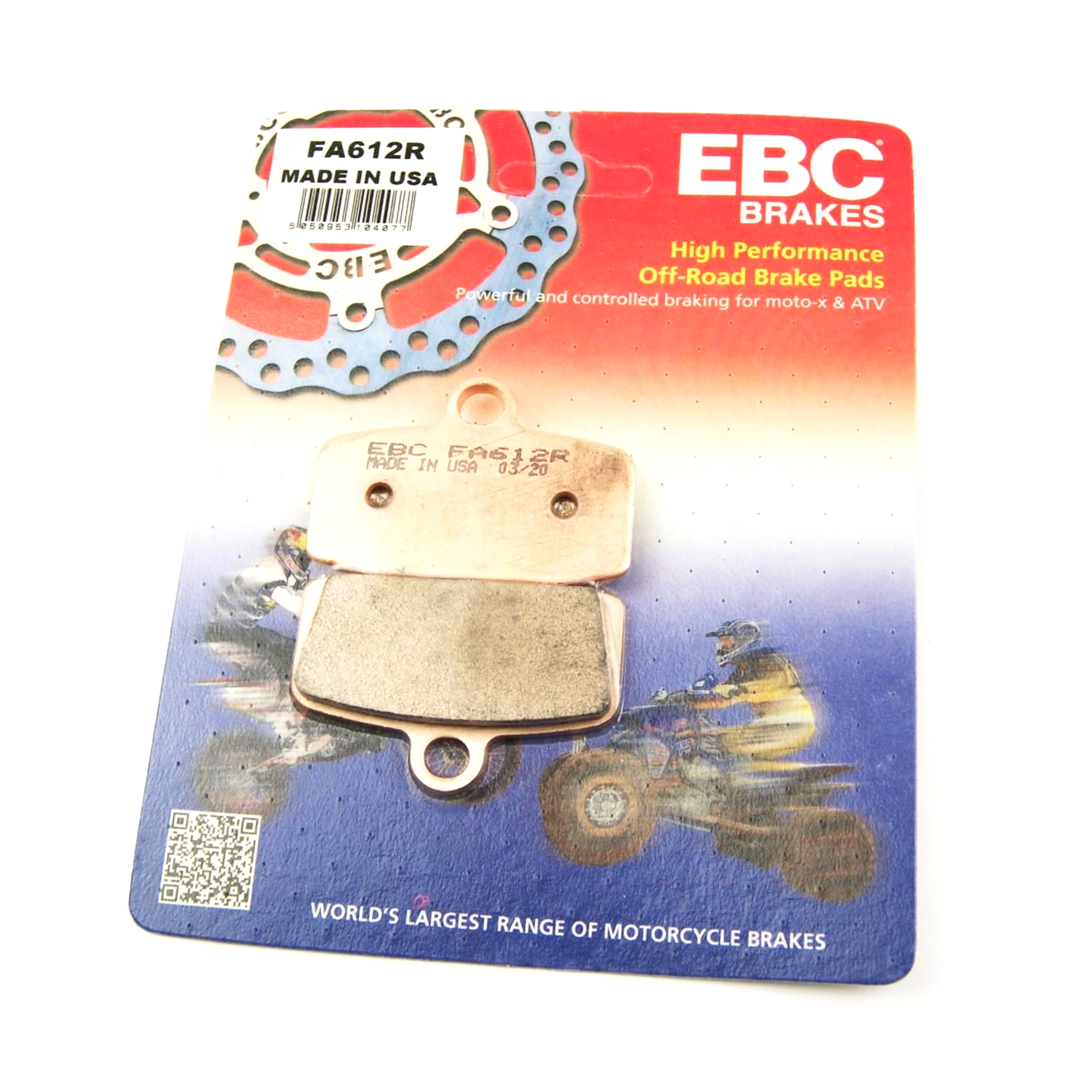 BRAKE PADS SINTERED EBC FA612R 39-612, 41-117.H.EBC image 1