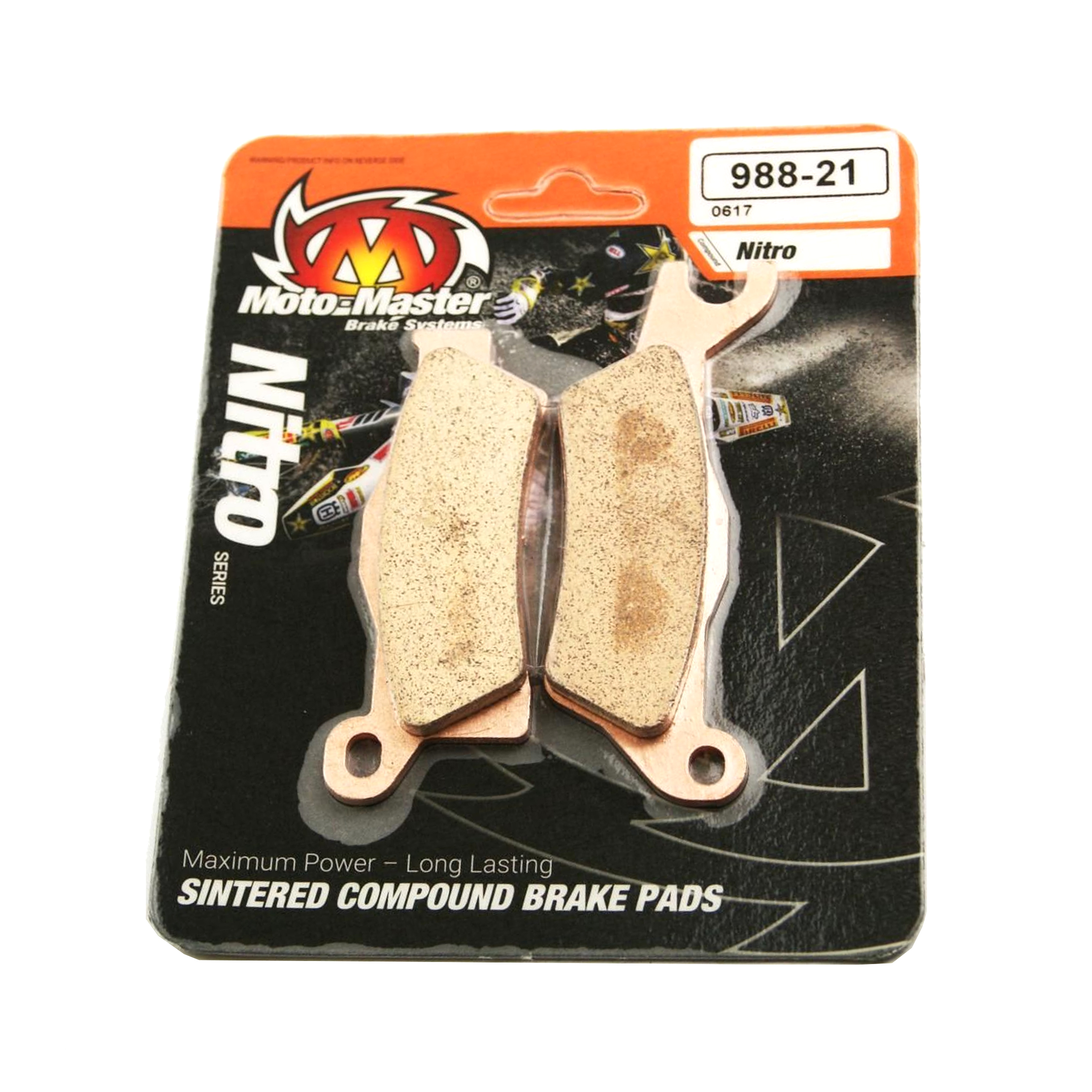 BRAKE PADS SINTERED NITRO, MOTO-MASTER 098821, 39-617 image 1