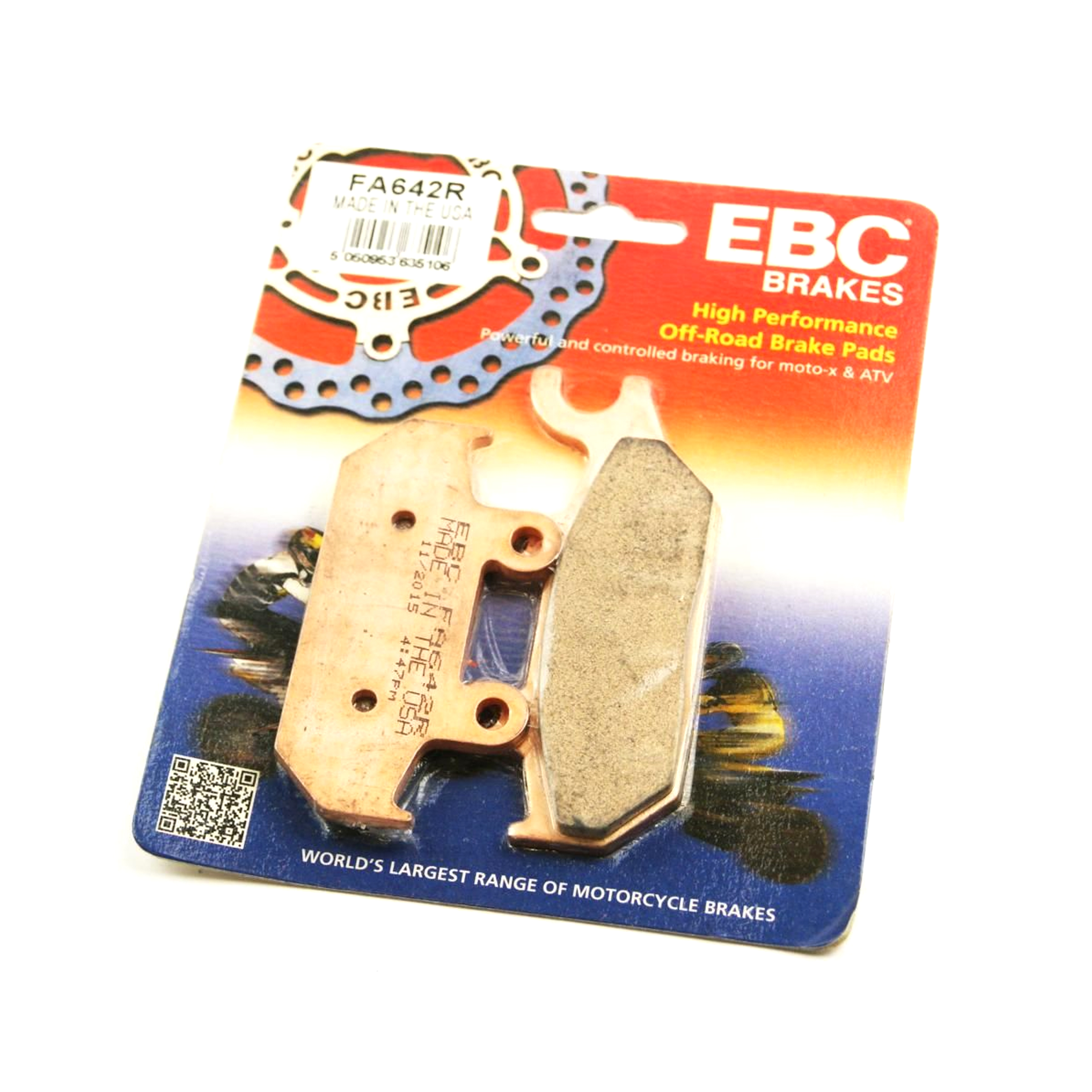 BRAKE PADS SINTERED FA642R, EBC PADS FA642R image 1
