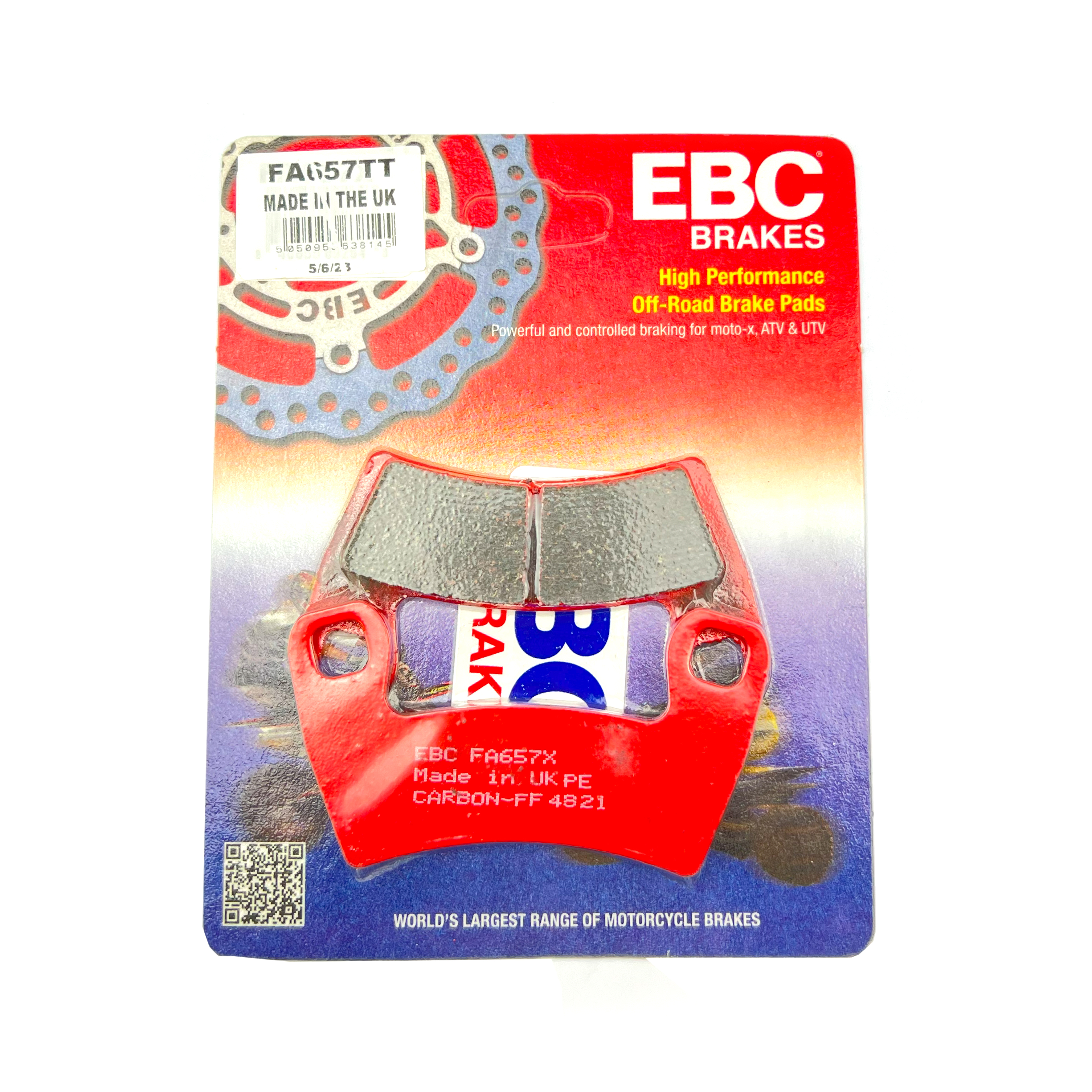 BRAKE PADS SINTERED METAL, EBC FA657TT, 1911085 image 1
