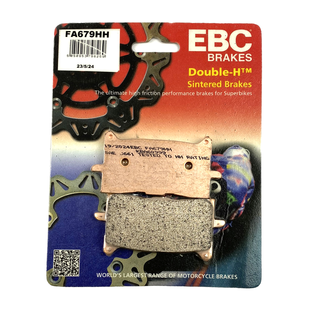 BRAKE PADS SINTERED FRONT HONDA, FA679 EBC image 1