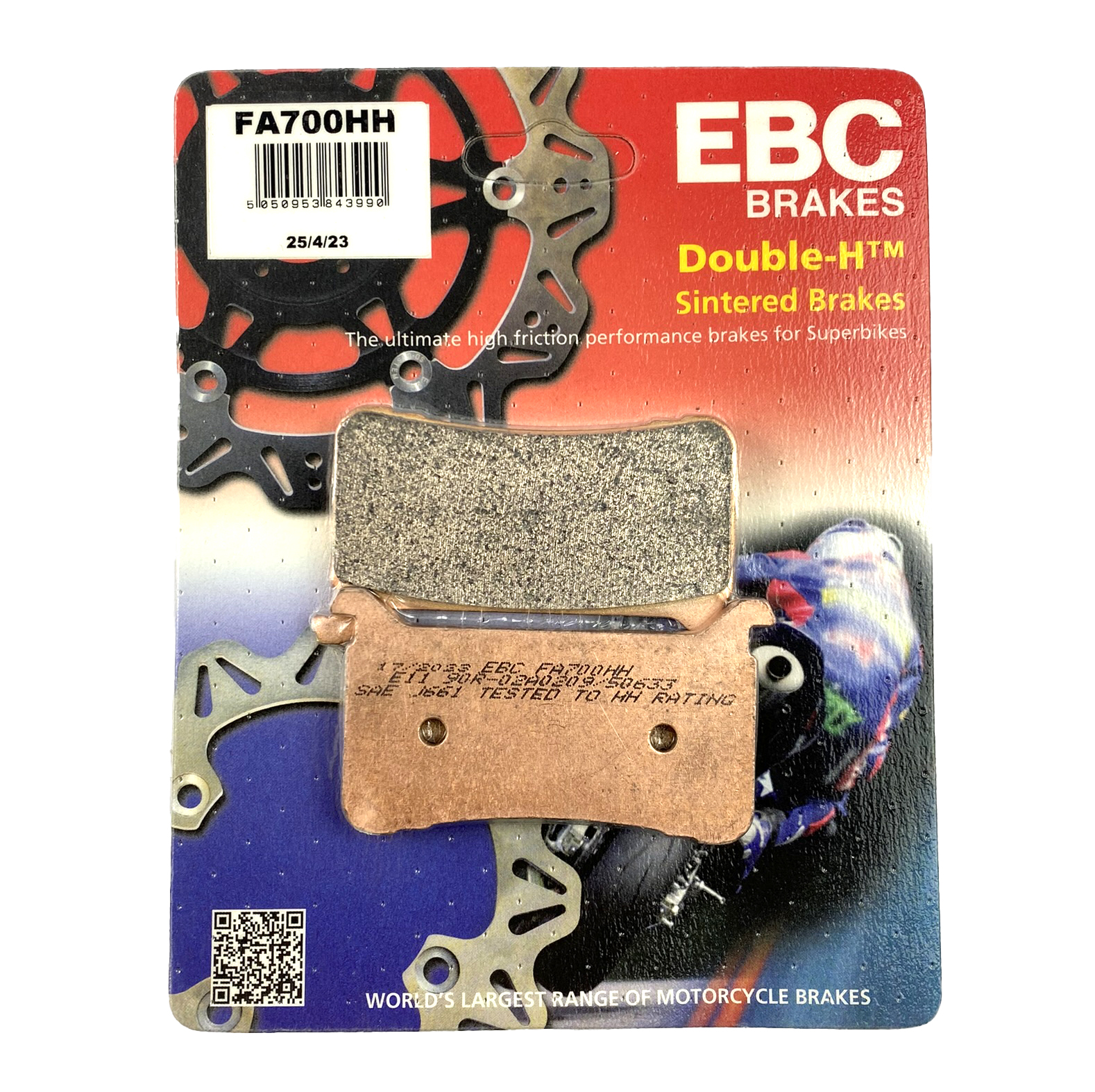 BRAKE PADS SINTERED FRONT HONDA, FA700 EBC image 1