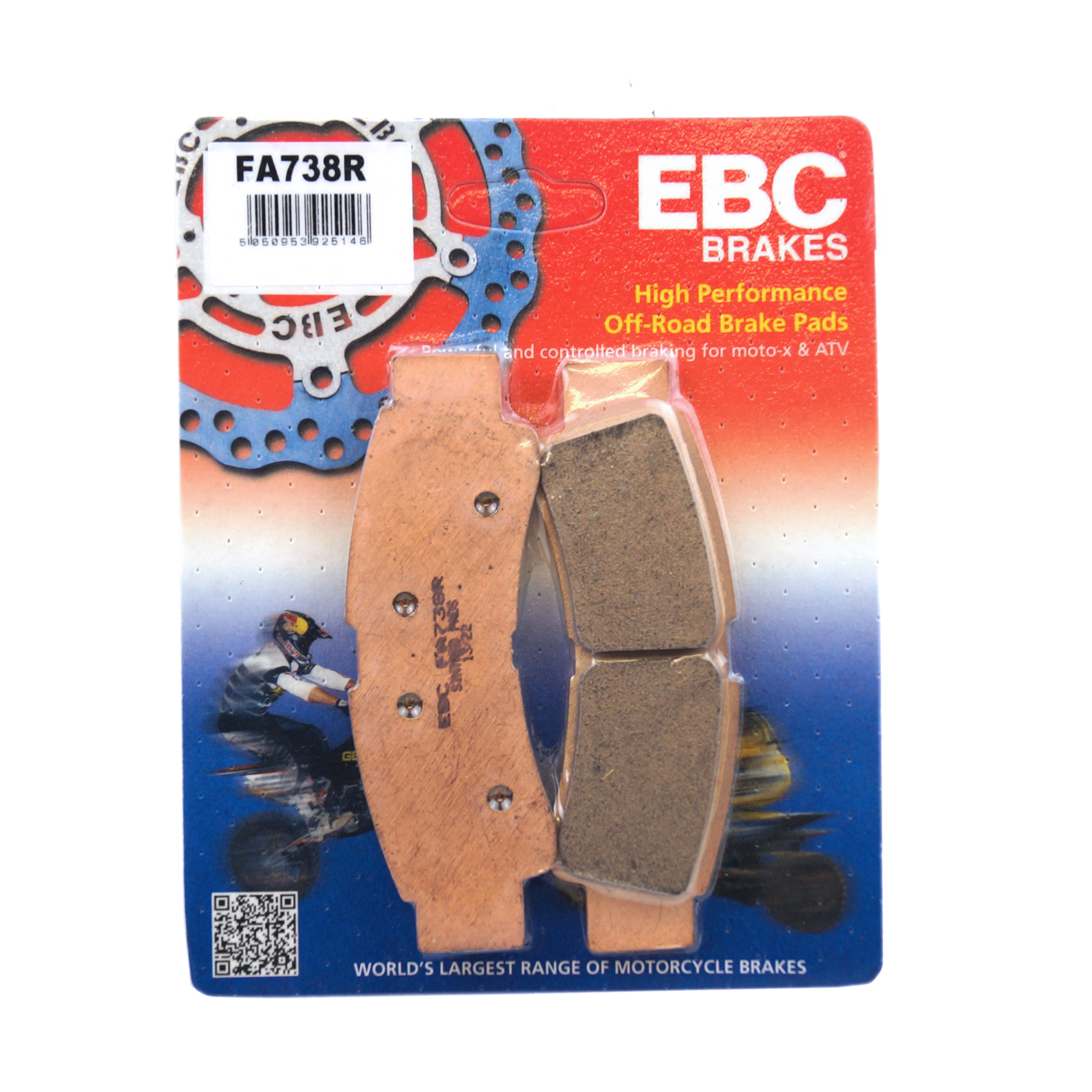 BRAKE PADS SINTERED FRONT KAWASAKI, FA738R EBC image 1
