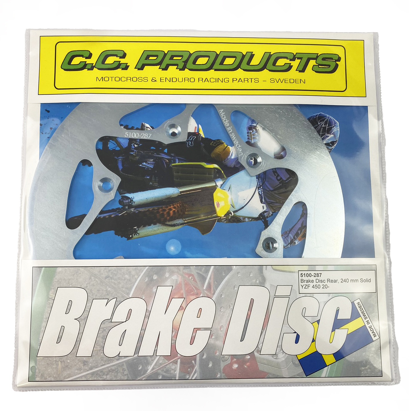 DISC BRAKE REAR SOLID YZ 450F 2020-21, CC PRODUCTS 5100-287, B2W-2582W-00 thumbnail 2