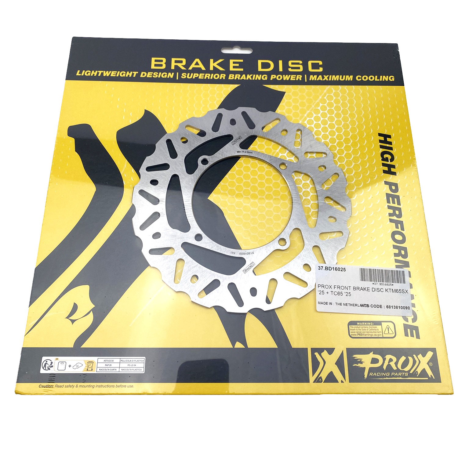 BRAKE DISC FRONT KTM 65 SX 2025, HUSQVARNA TC 65 2025, PROX 37.BD16025