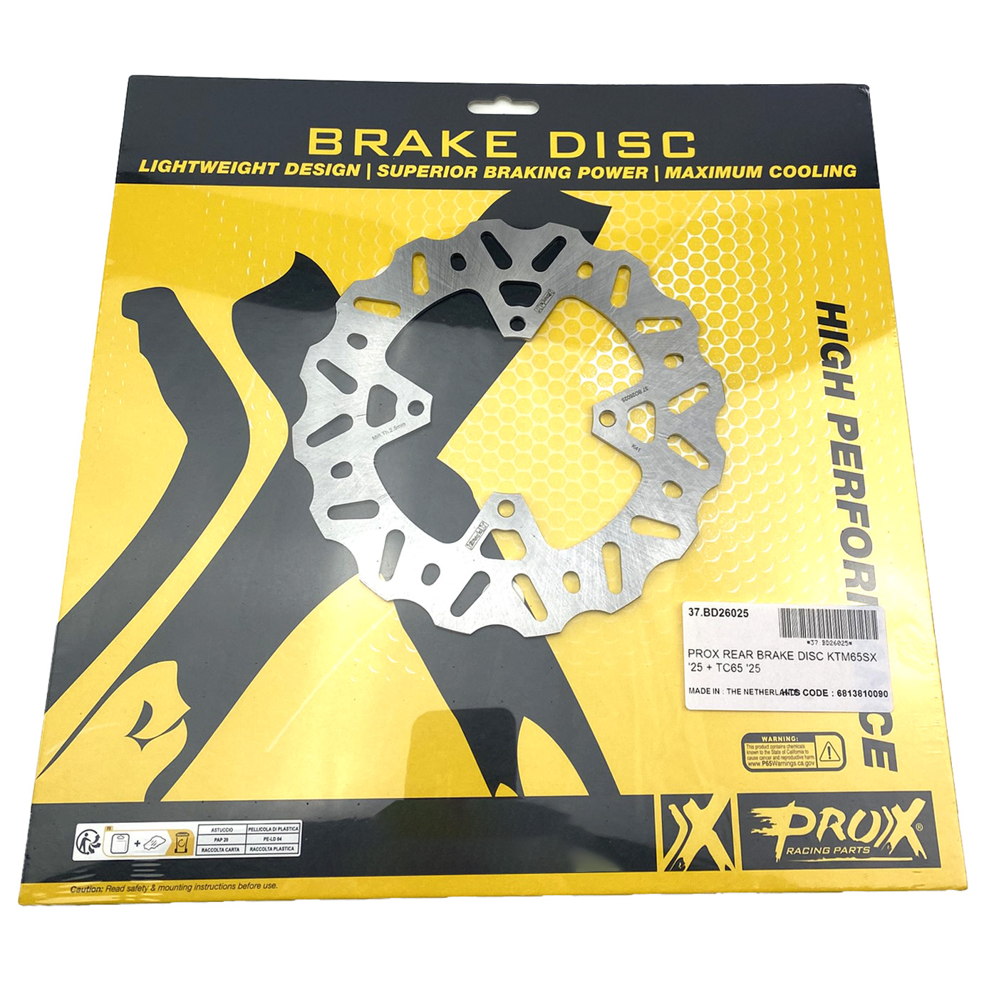 BRAKE DISC REAR KTM 65 SX 2025, HUSQVARNA TC 65 2025, PROX 37.BD26025 image 1