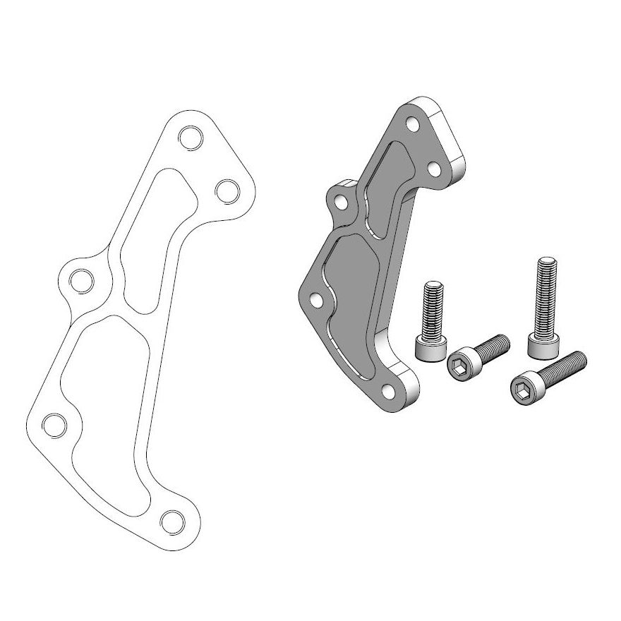 BRACKET 320 ADAPTER RACING, MOTO-MASTER 211127 thumbnail 2