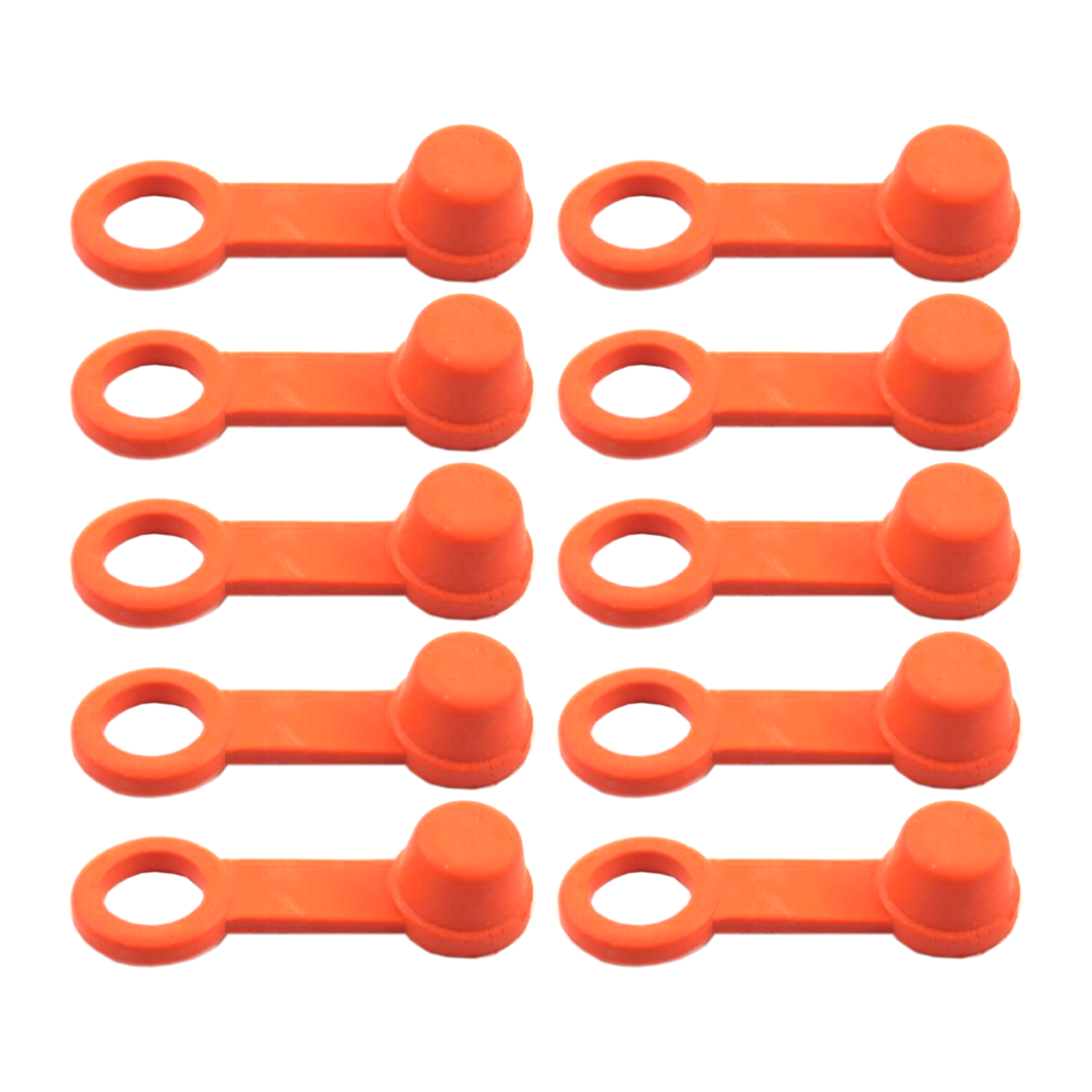 TRADE PACK 10 RUBBER CAPS ORANGE, TRADE £0.40 EA. BLEED NIPPLE COVER CAP image 1