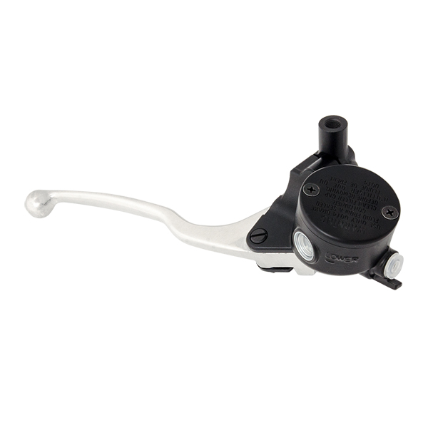 MASTER CYLINDER RETRO 14mm, BLACK BODY WITH SILVER LEVER., 32-1187 image 1
