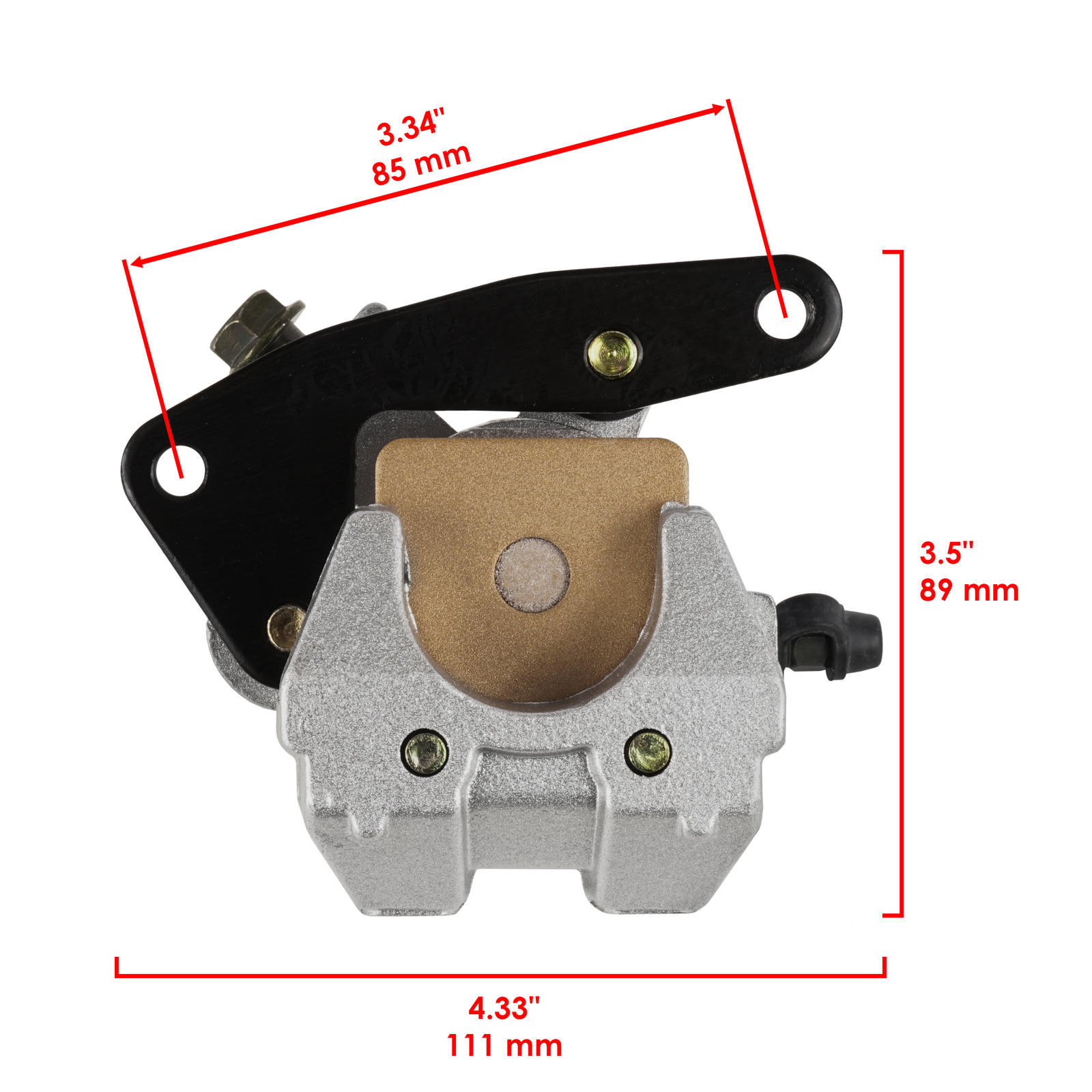 BRAKE CALIPER FRONT SET 02-07 SUZUKI EIGER VINSON 400 500 BLACK BRACKETS 59100-38F30-999 BLACK BRACKET thumbnail 3