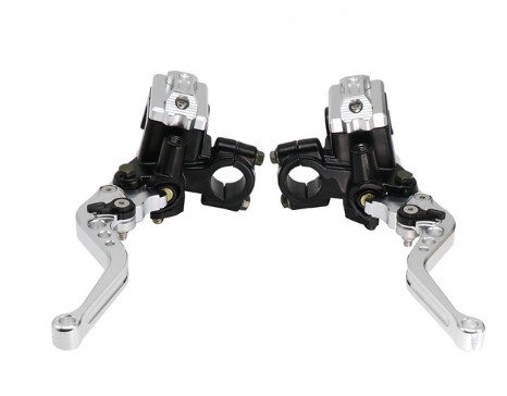 Hydraulic Clutch & Brake Levers Master Cylinder Set, 7/8 22mm Universal Motorcycle left hand right hand image 1