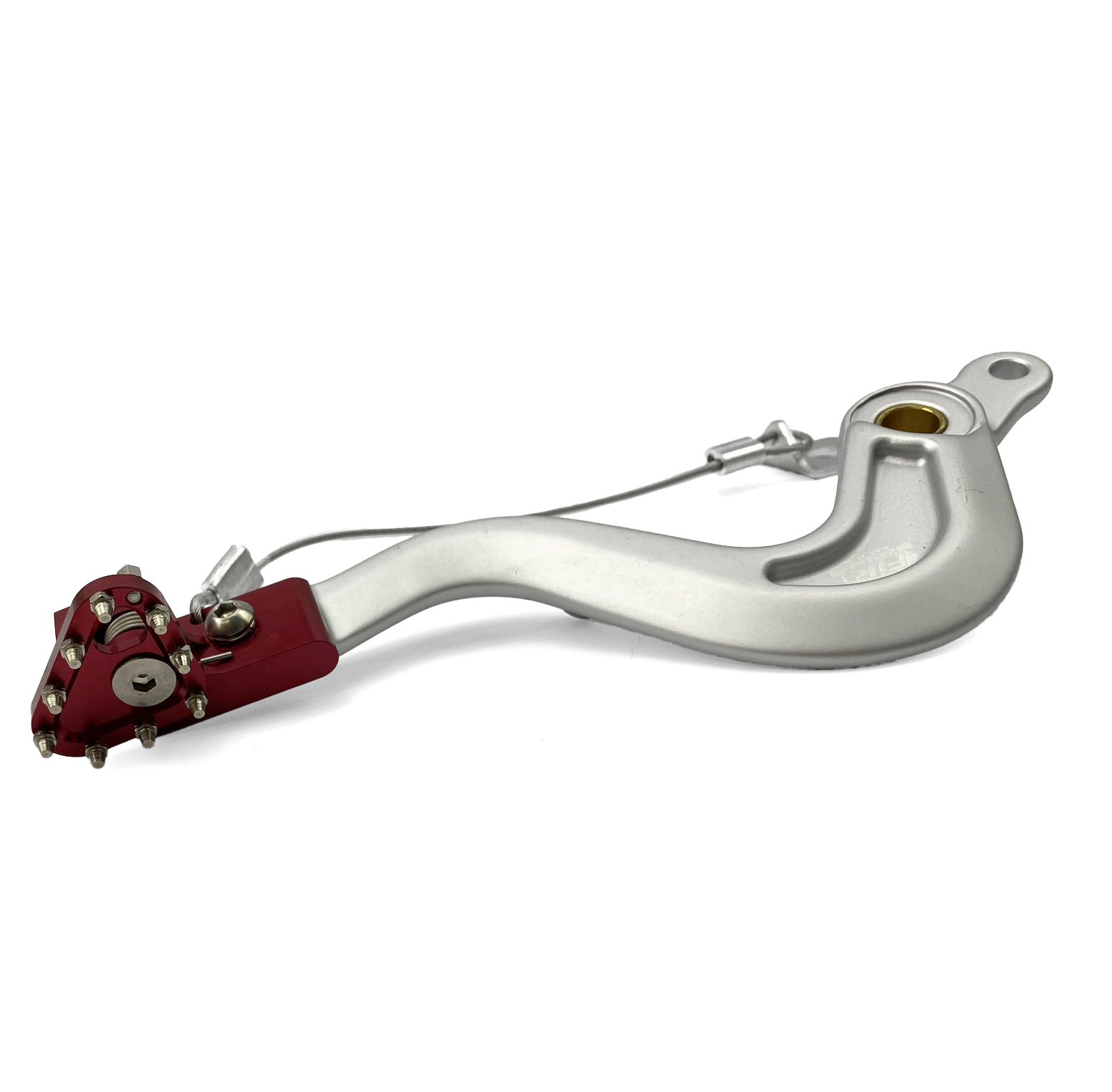 BRAKE PEDAL 00-13 GASGAS 4T, SILVER WITH RED TIP, FIR BRAND ASB-088F thumbnail 3