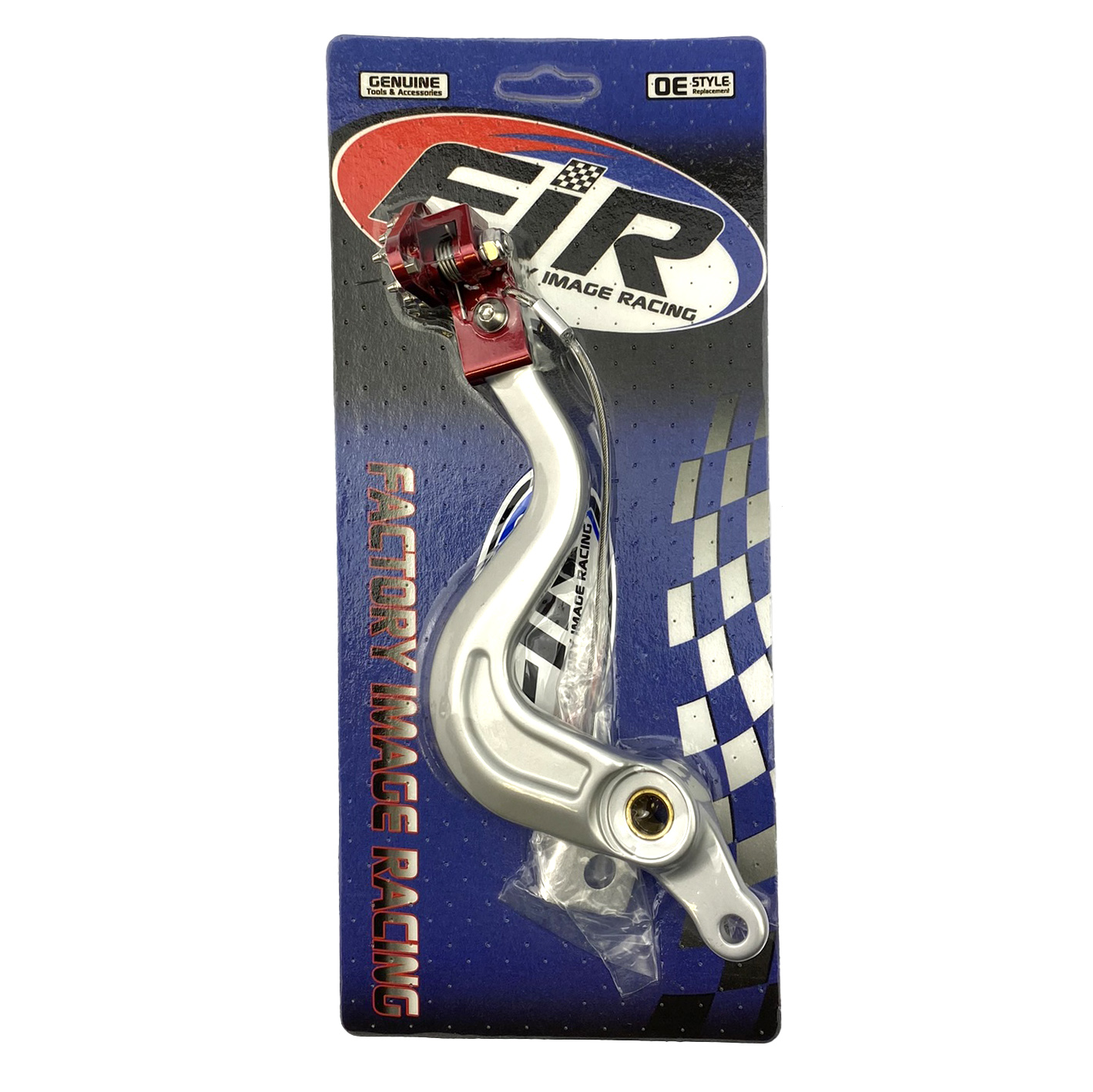 BRAKE PEDAL 00-13 GASGAS 4T, SILVER WITH RED TIP, FIR BRAND ASB-088F thumbnail 2