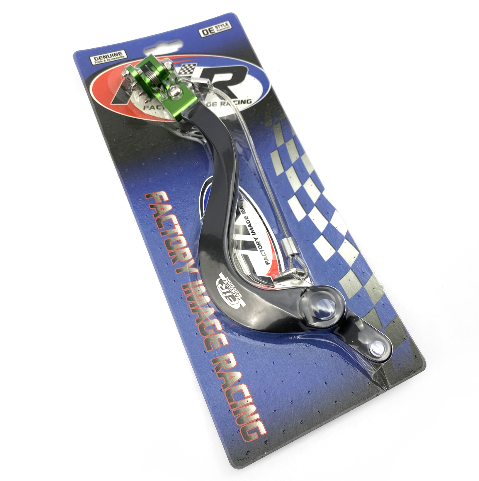 BRAKE PEDAL KAWASAKI KX 250 450, FIR,13236-0838, BLACK, GREEN FOLDING TIP thumbnail 2
