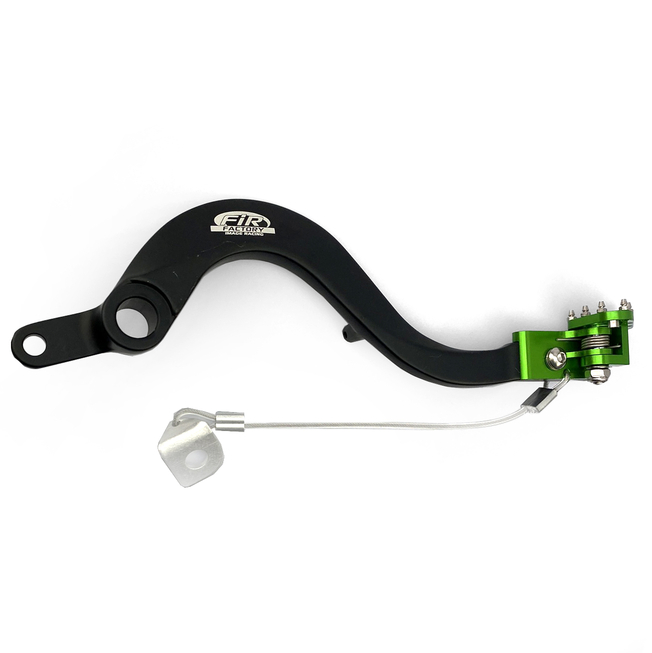 BRAKE PEDAL KAWASAKI KX 250 450, FIR,13236-0838, BLACK, GREEN FOLDING TIP thumbnail 3