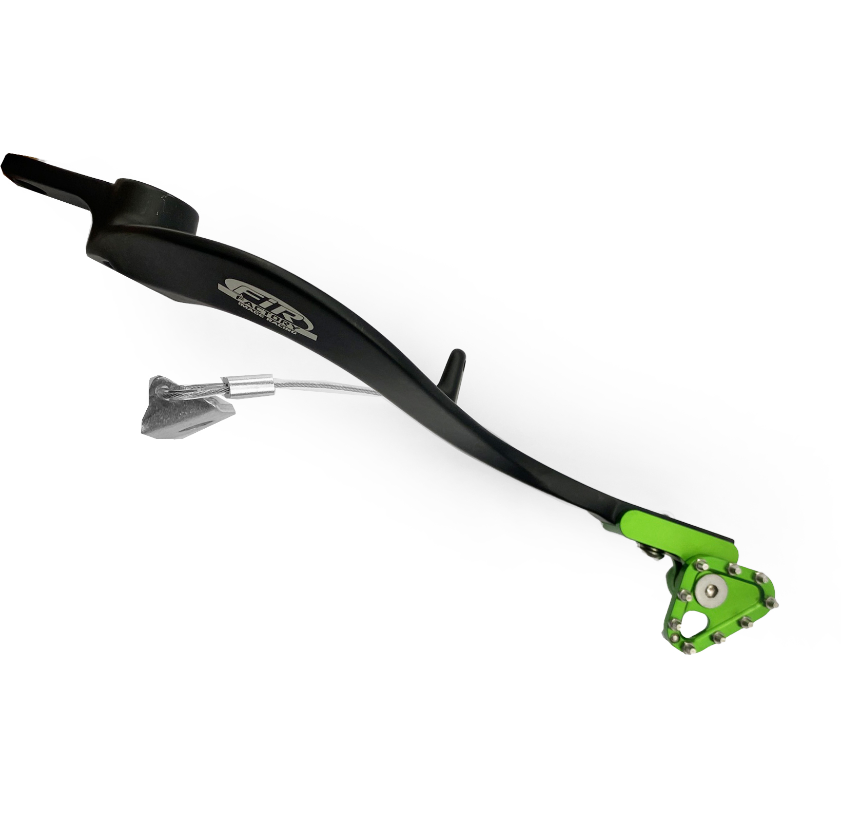 BRAKE PEDAL KAWASAKI KX 250 450, FIR,13236-0838, BLACK, GREEN FOLDING TIP thumbnail 4