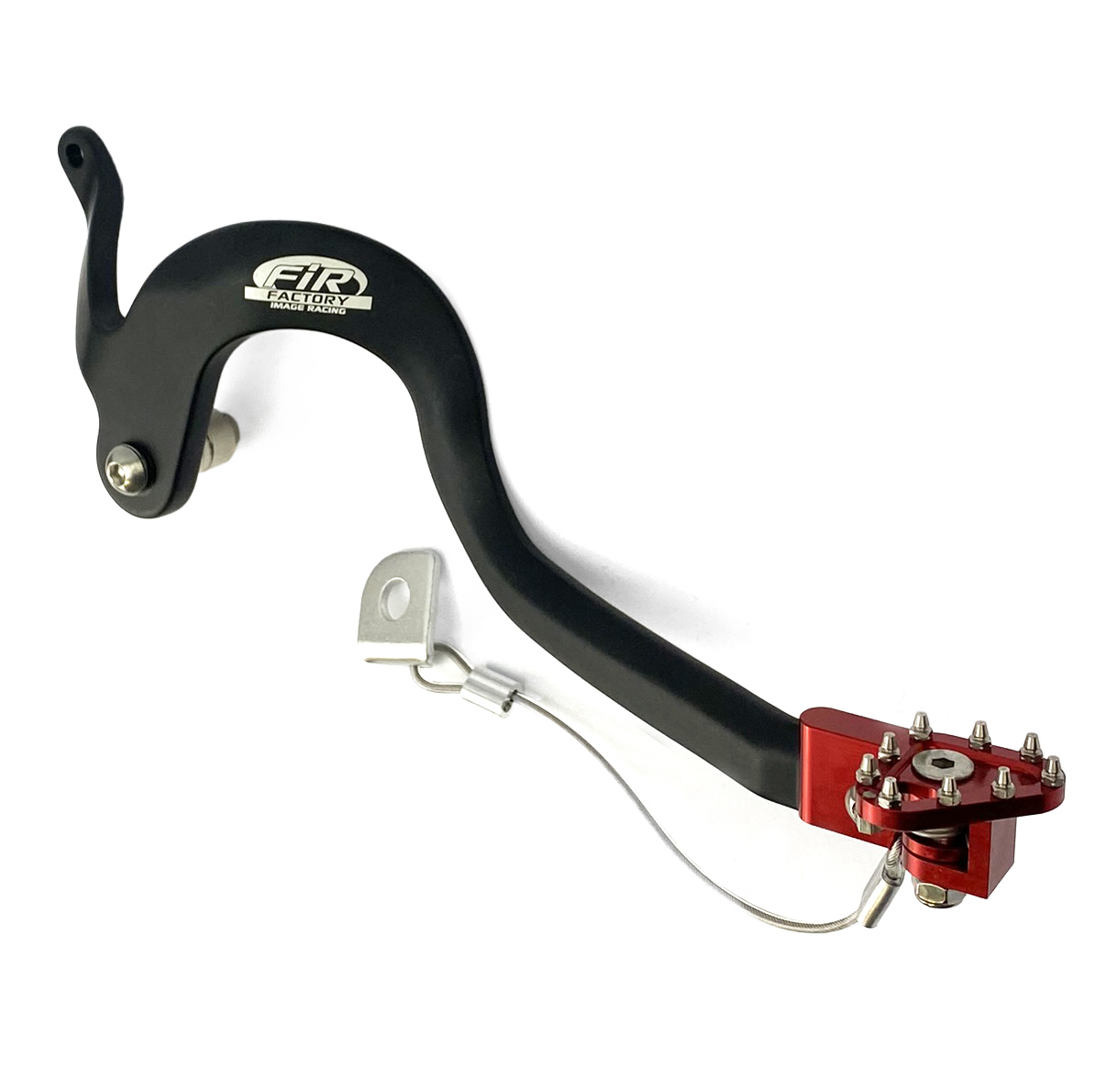 BRAKE PEDAL 14-23 CRF 125 F, FIR, BLACK, RED TIP image 1