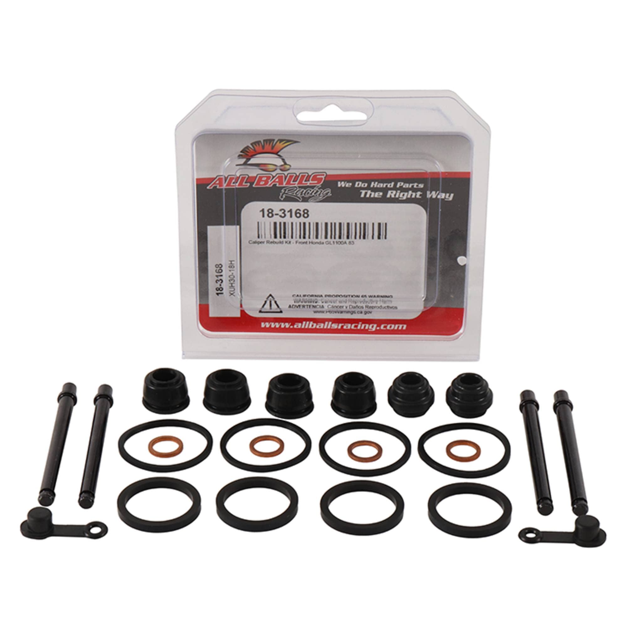 BRAKE CALIPER REBUILD KIT ALLBALLS, ALLBALLS 18-3168 HON GL1100A 1983 FRONT image 1