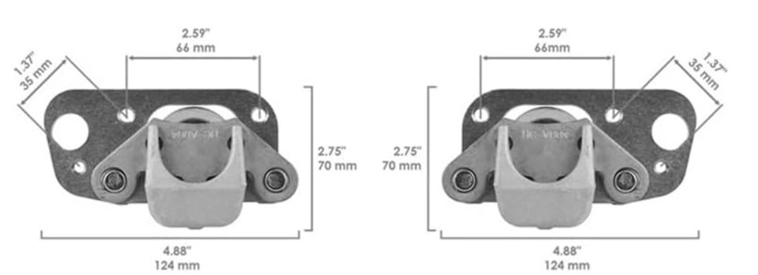 FRONT LEFT & RIGHT BRAKE CALIPER POLARIS SCRAMBLER 500 4X4 INTL 2X4 4X4 1910547 1910548 thumbnail 3
