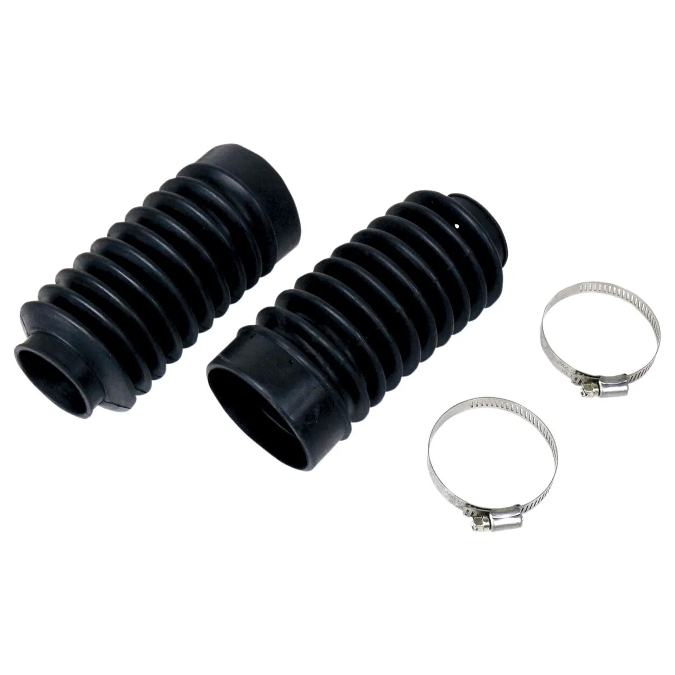 200mm FORK BOOT SET BLACK, HINKLEY T100 BONNEVILLE TYPE., KS16-3009