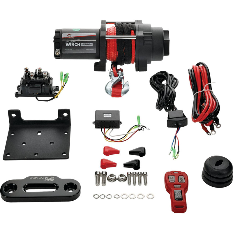 12V WINCH 4500LB/2000KG, ATV/UTV, SYNTHETIC ROPE, 4 BOLT, ARROWHEAD 431-01026 image 1