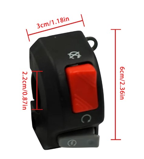 SWITCH HANDLEBAR FOG HEADLIGHT HORN START KILL BUTTON thumbnail 2